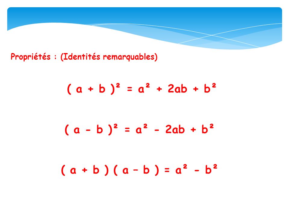 Identit s Remarquables Exercices YQTI Identit s Remarquables Exercices YQTI