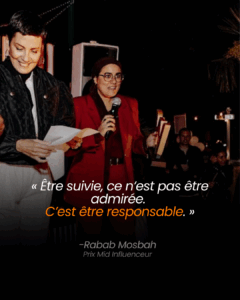 Rabab Mosbah lors de la soirée Gala de l'Influence