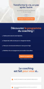 Exemple de page de de lancement d'une offre en ligne sur Wooskill