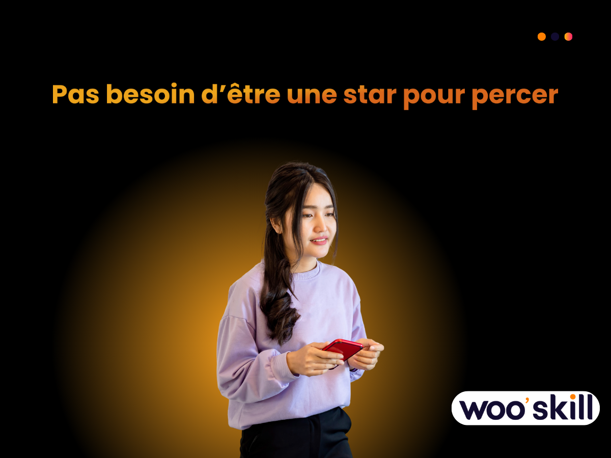 Une créatrice de contenu sur Wooskill