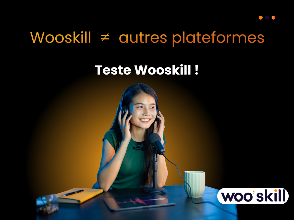Une créatrice de contenu qui prend la parole sur Wooskill