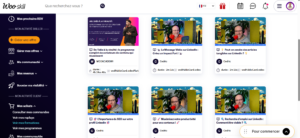 Espace "mes formations' d'un client sur Wooskill