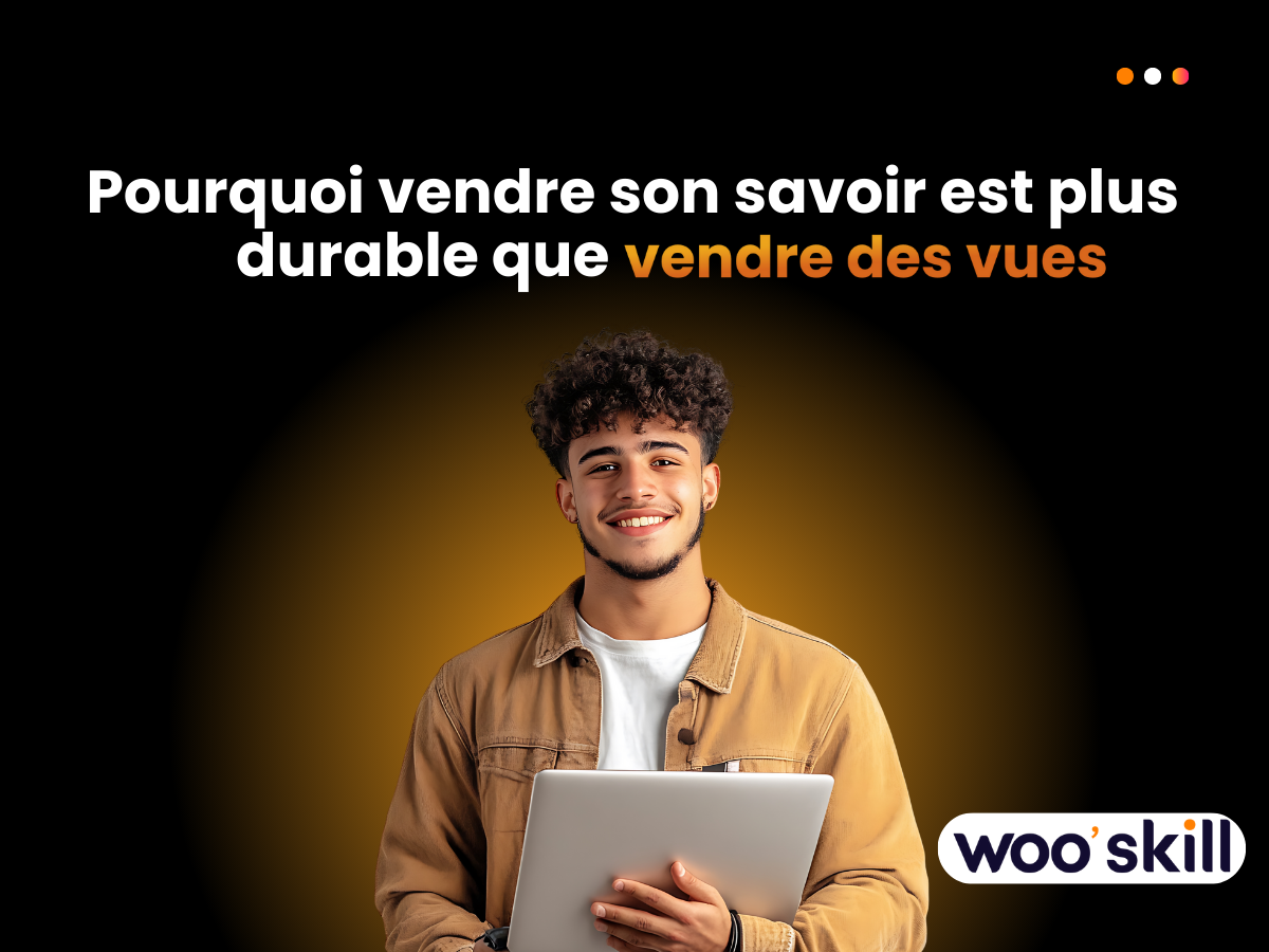 Un créateur vendant son savoir grâce aux réseaux sociaux