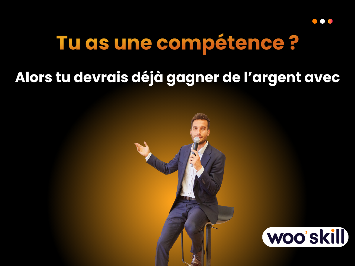 Un créateur présentant sa compétence et la monétisant