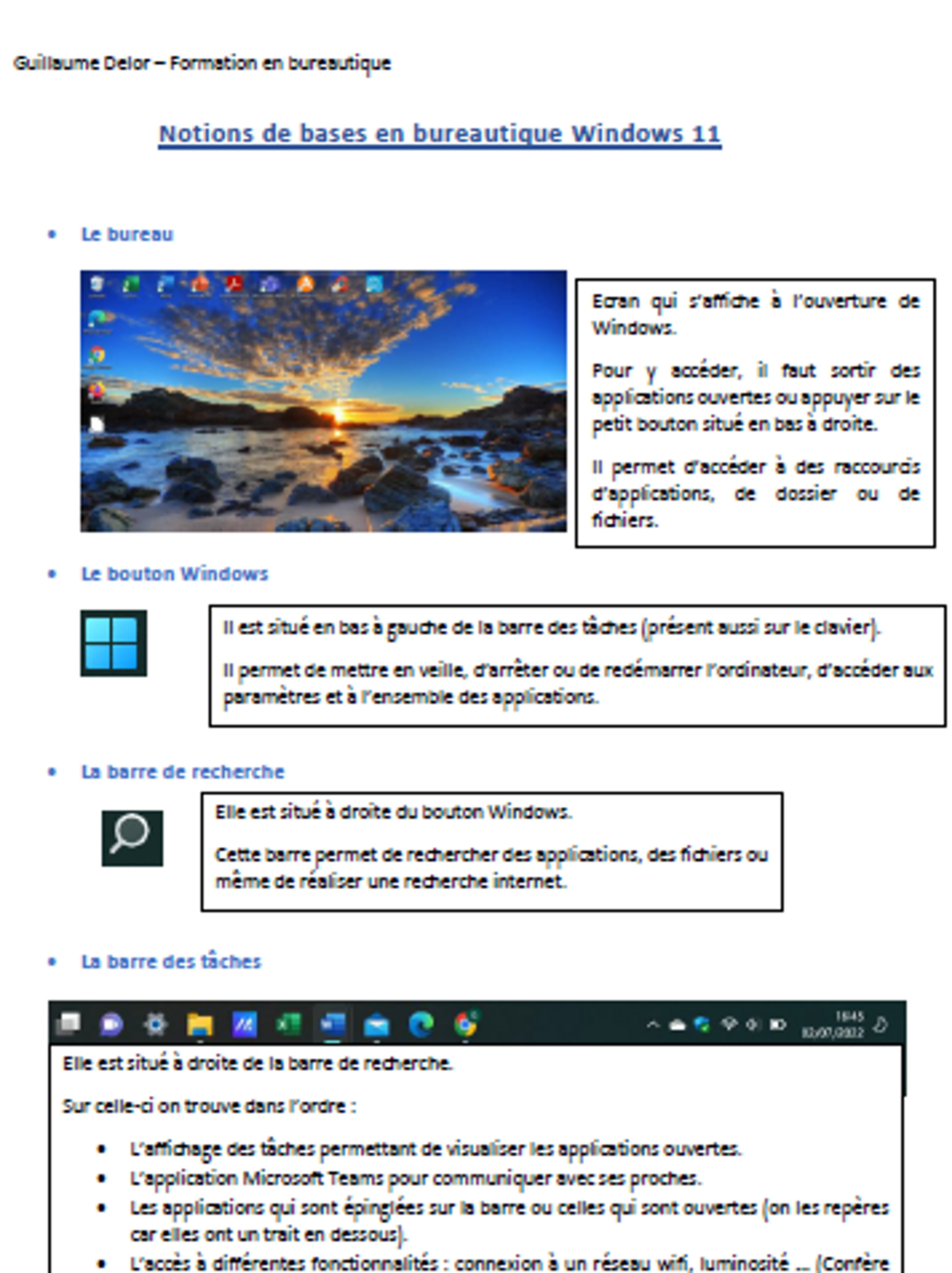 Image de présentation pour l'offre Initiation aux outils de bureautique, découverte de word, excel, powerpoint, OS par Guillaume