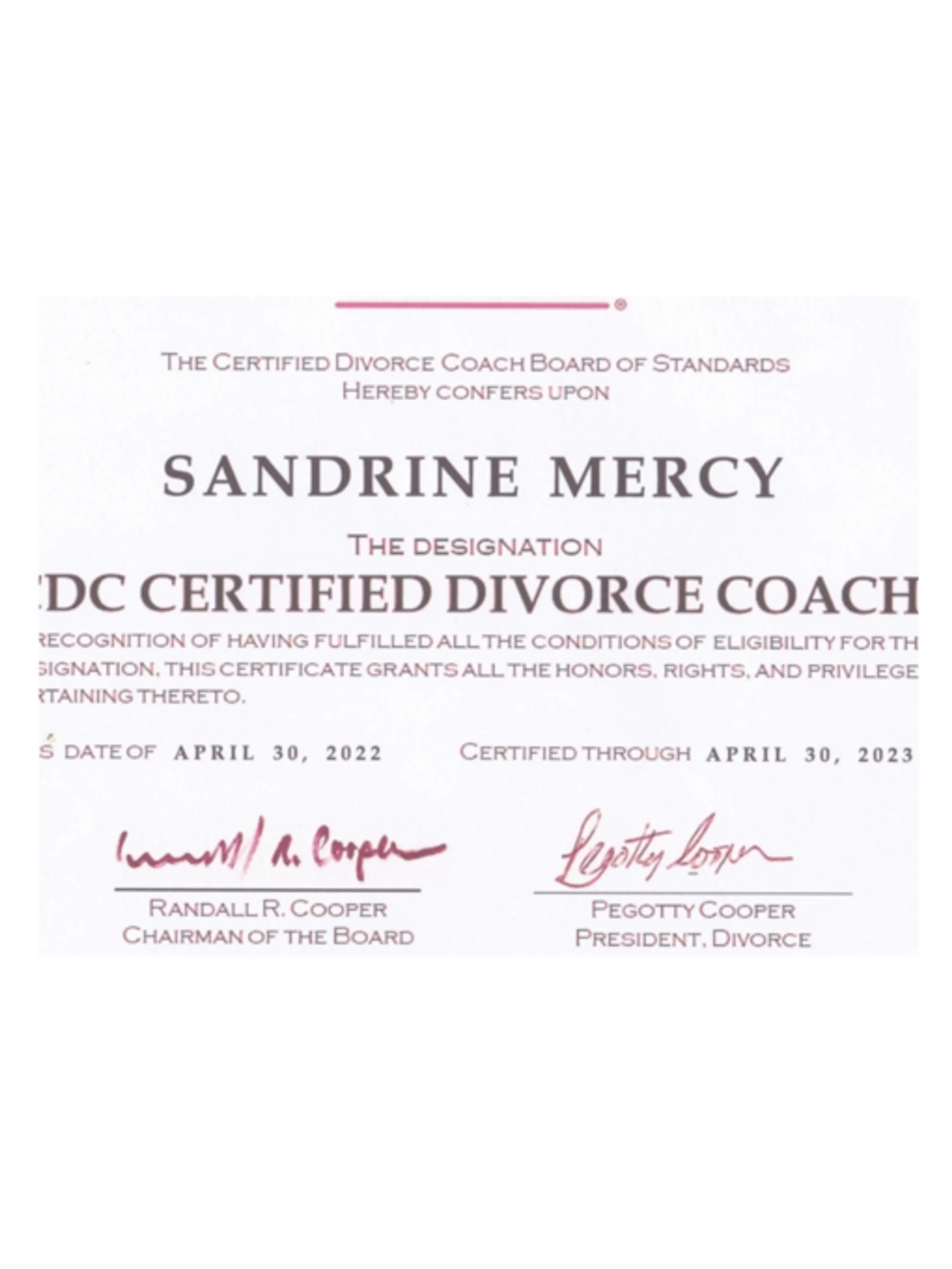 Image de présentation pour l'offre Je vous aide à surmonter votre divorce en toute sérénité. par Sandrine