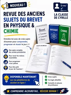 Wooskill | Soutien scolaire | Physique | pour l'offre Préparation au brevet Physique - Chimie : du 8 au 22 Juin 2026 | Cyrille Image de présentation pour l'offre Préparation au brevet Physique - Chimie : du 8 au 22 Juin 2026 par Cyrille