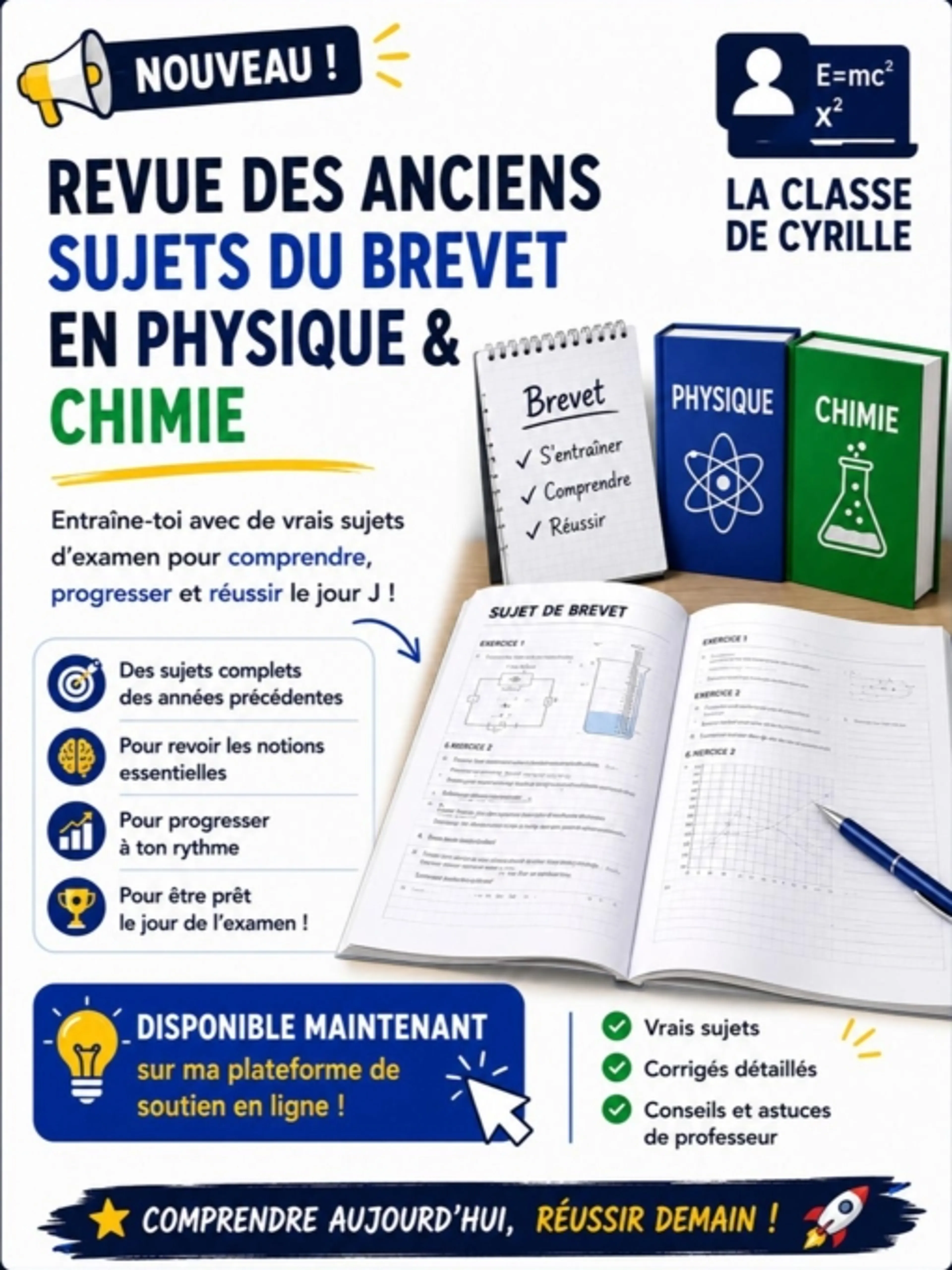 Préparation au brevet Physique - Chimie : du 8 au 22 Juin 2026