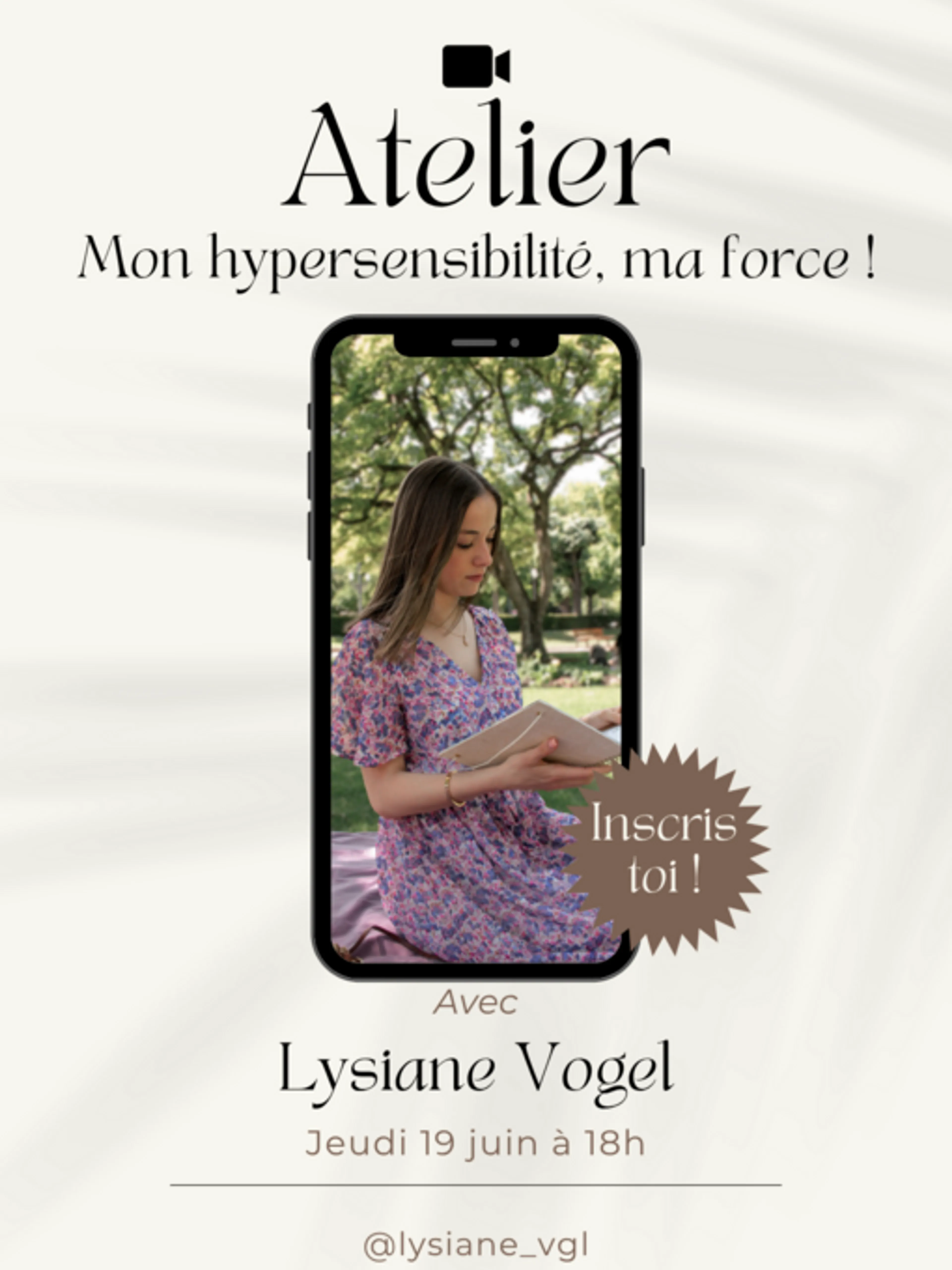 Image de présentation pour l'offre Atelier collectif pour mieux comprendre l'hypersensibilité : comprendre, apaiser, transformer ! par Lysiane