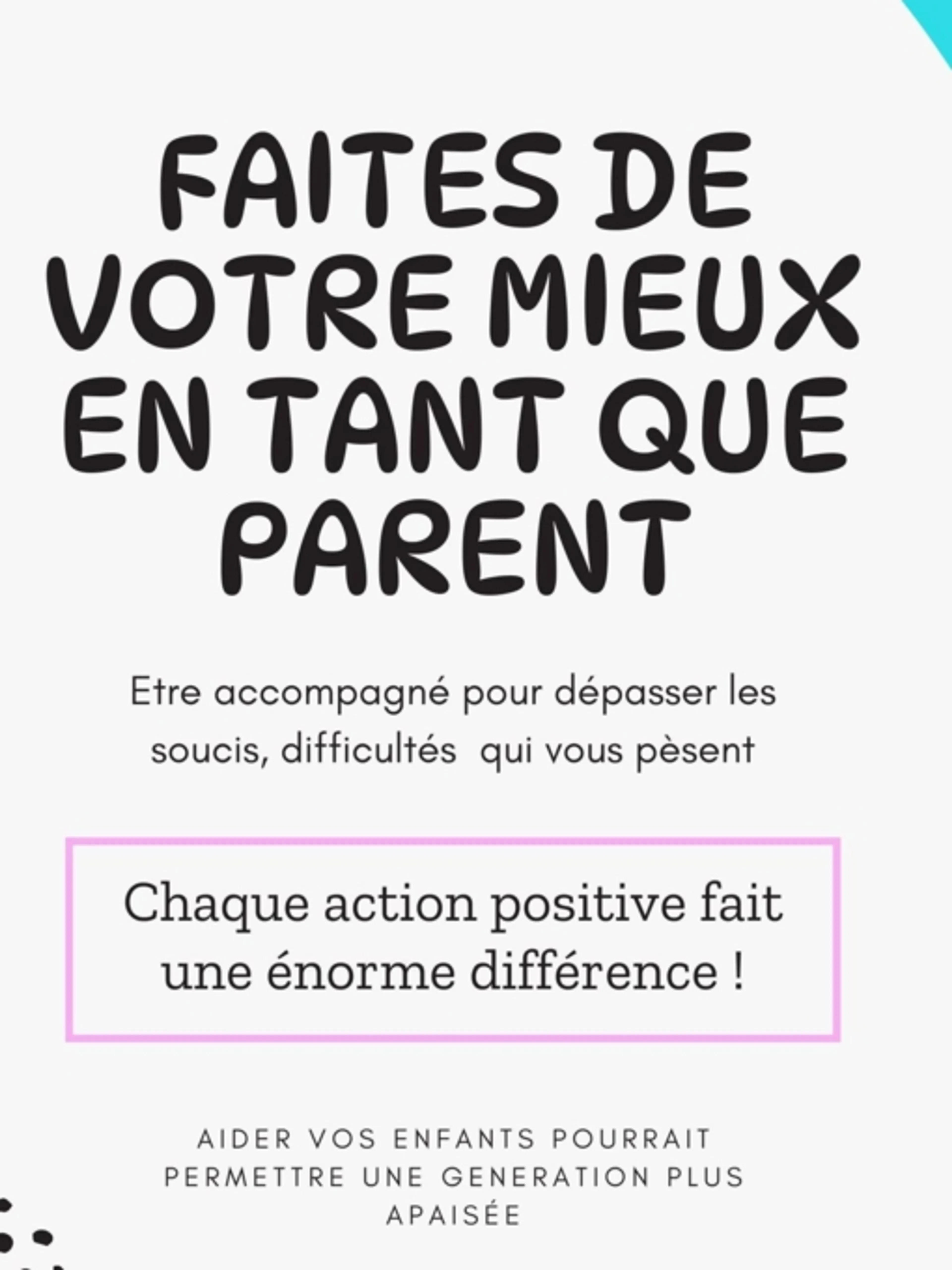 Relation de confiance parent / enfant
