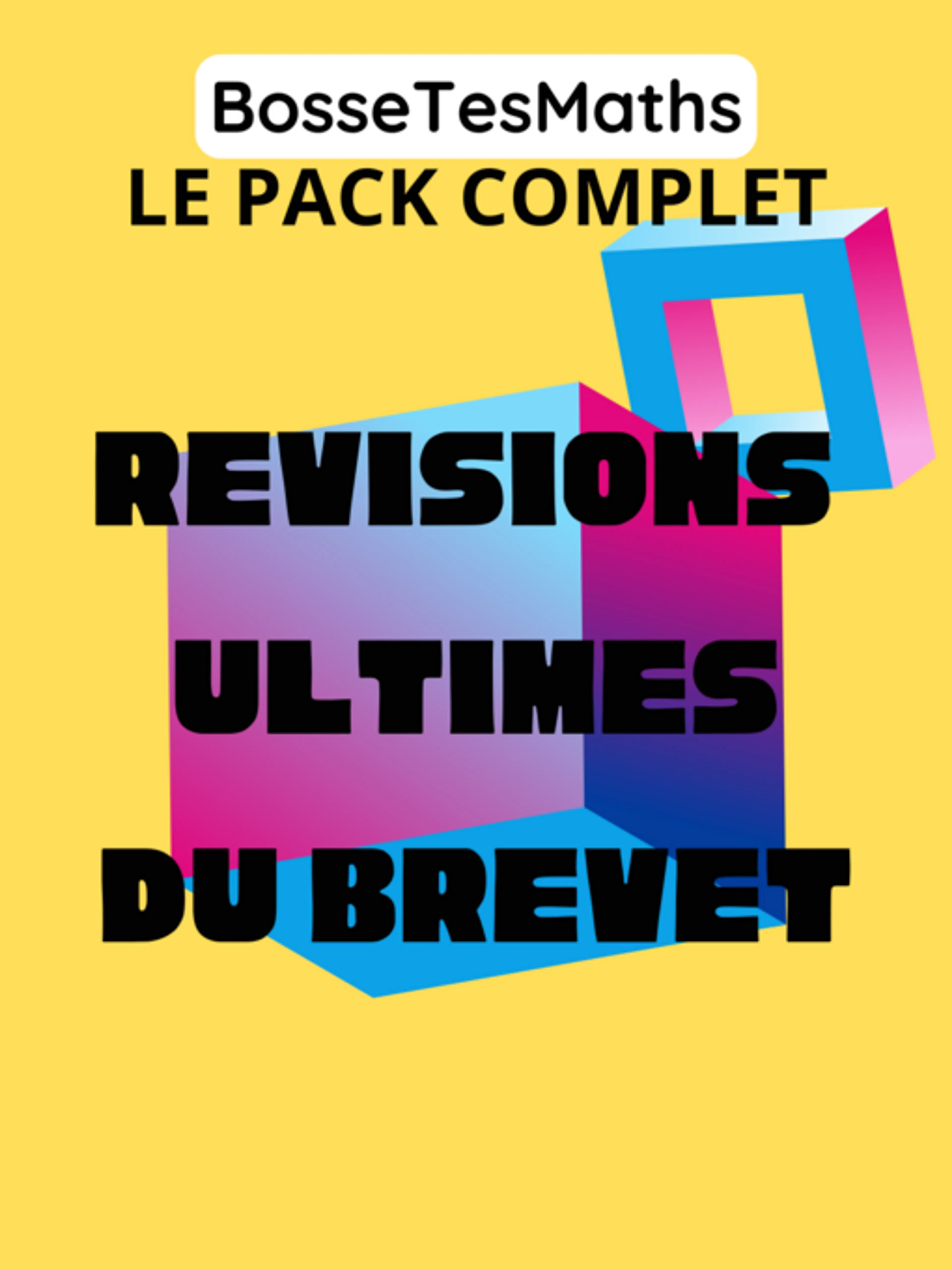 Image de présentation pour l'offre Le pack des 3 Masterclass spéciales Brevet de mathématiques par BosseTesMaths