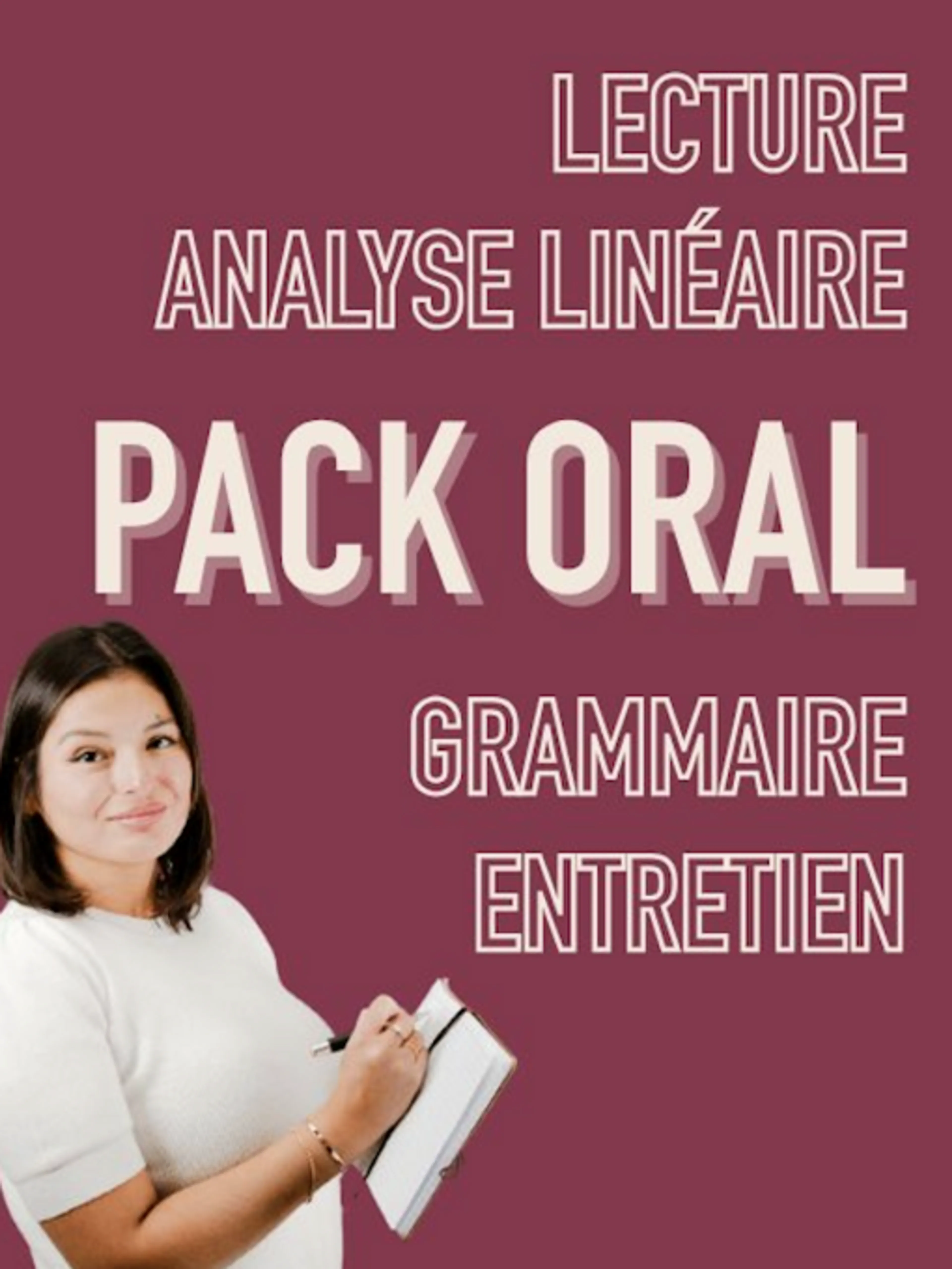Image de présentation pour l'offre Bac Français MON PACK ORAL en live – Lecture, Analyse linéaire, Grammaire, Entretien 2026 par Selene