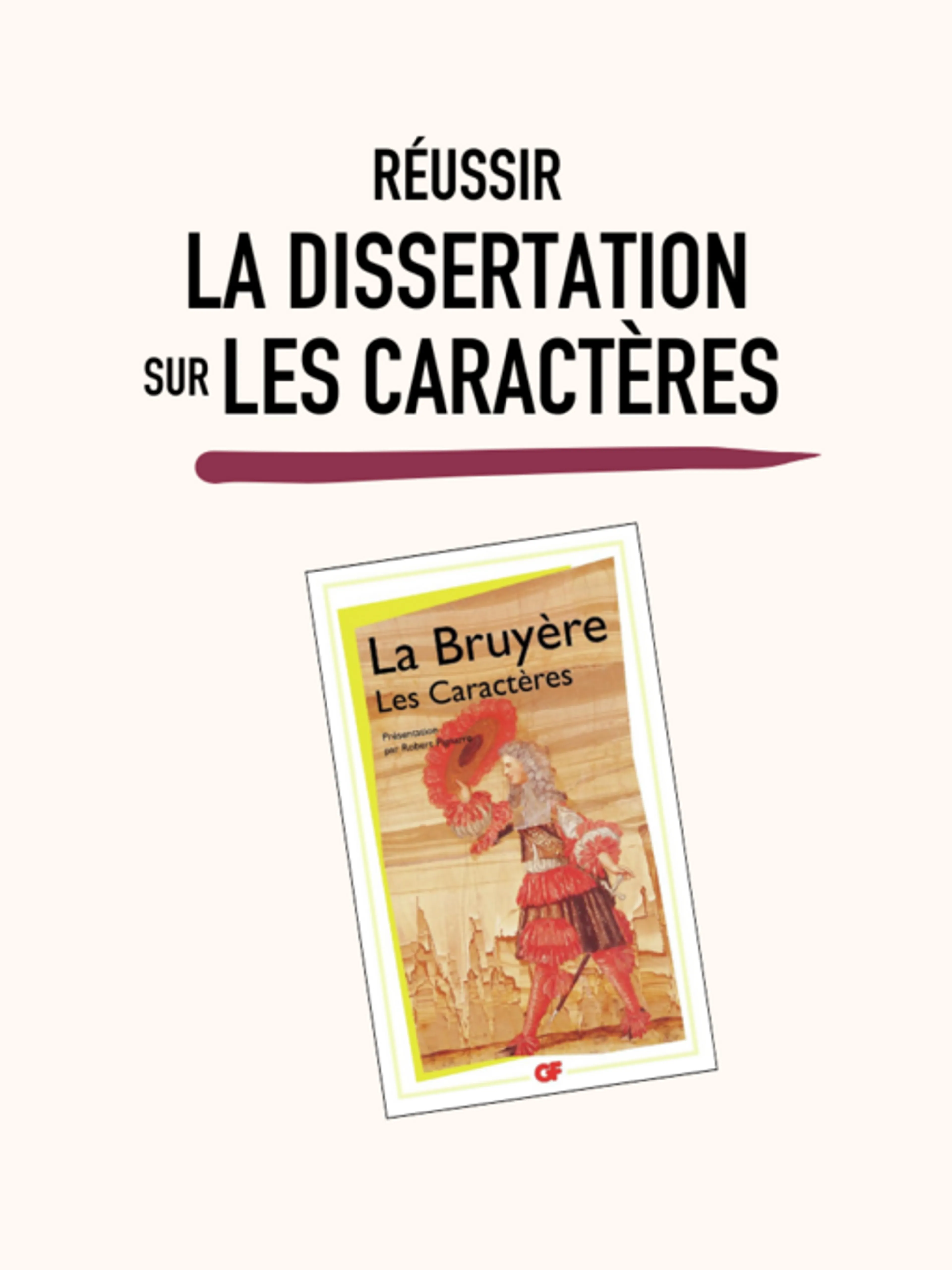 Image de présentation pour l'offre Réussir la dissertation sur Les Caractères par Selene