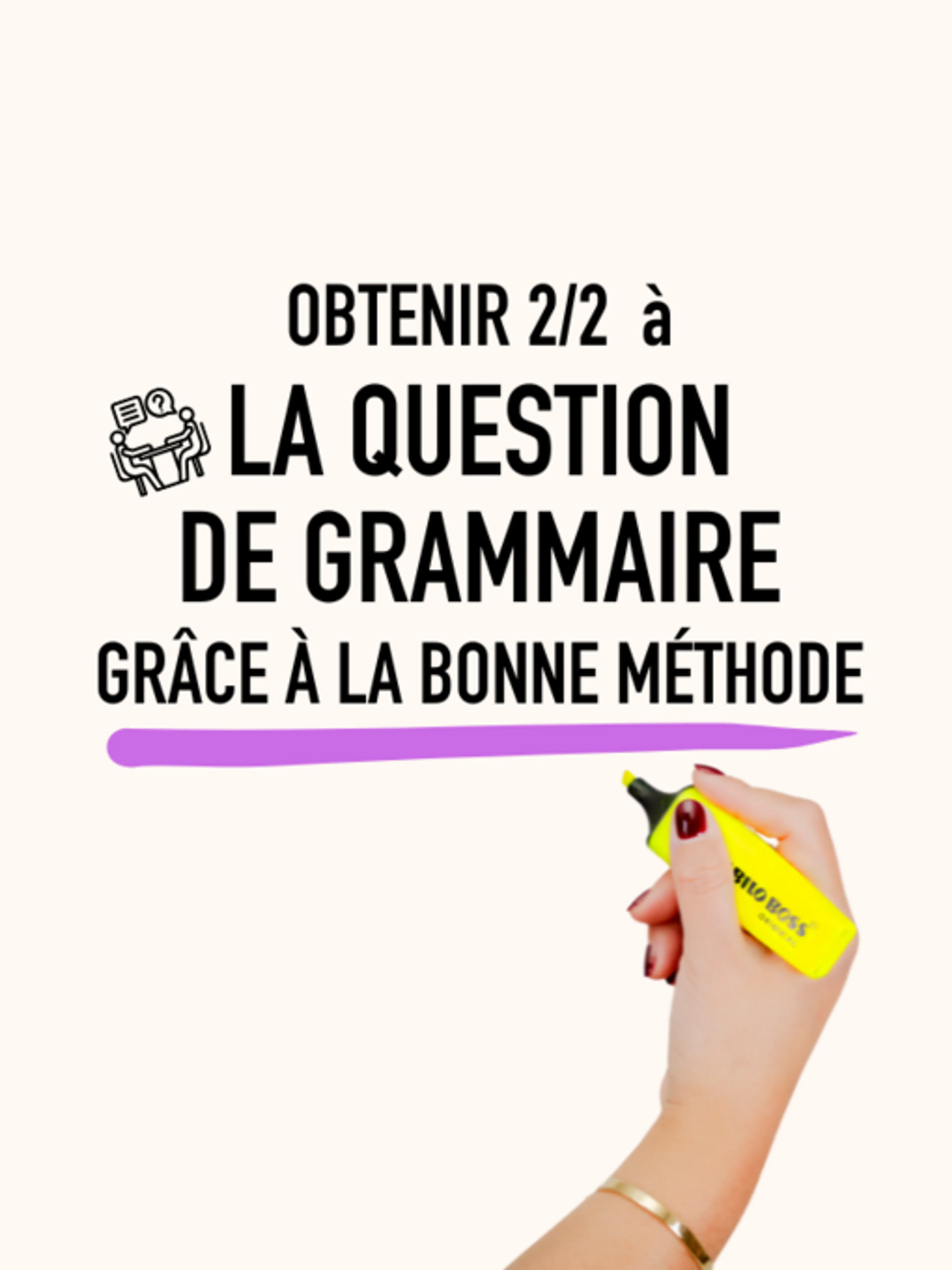 Image de présentation pour l'offre Obtenir 2/2 à la question de grammaire par Selene