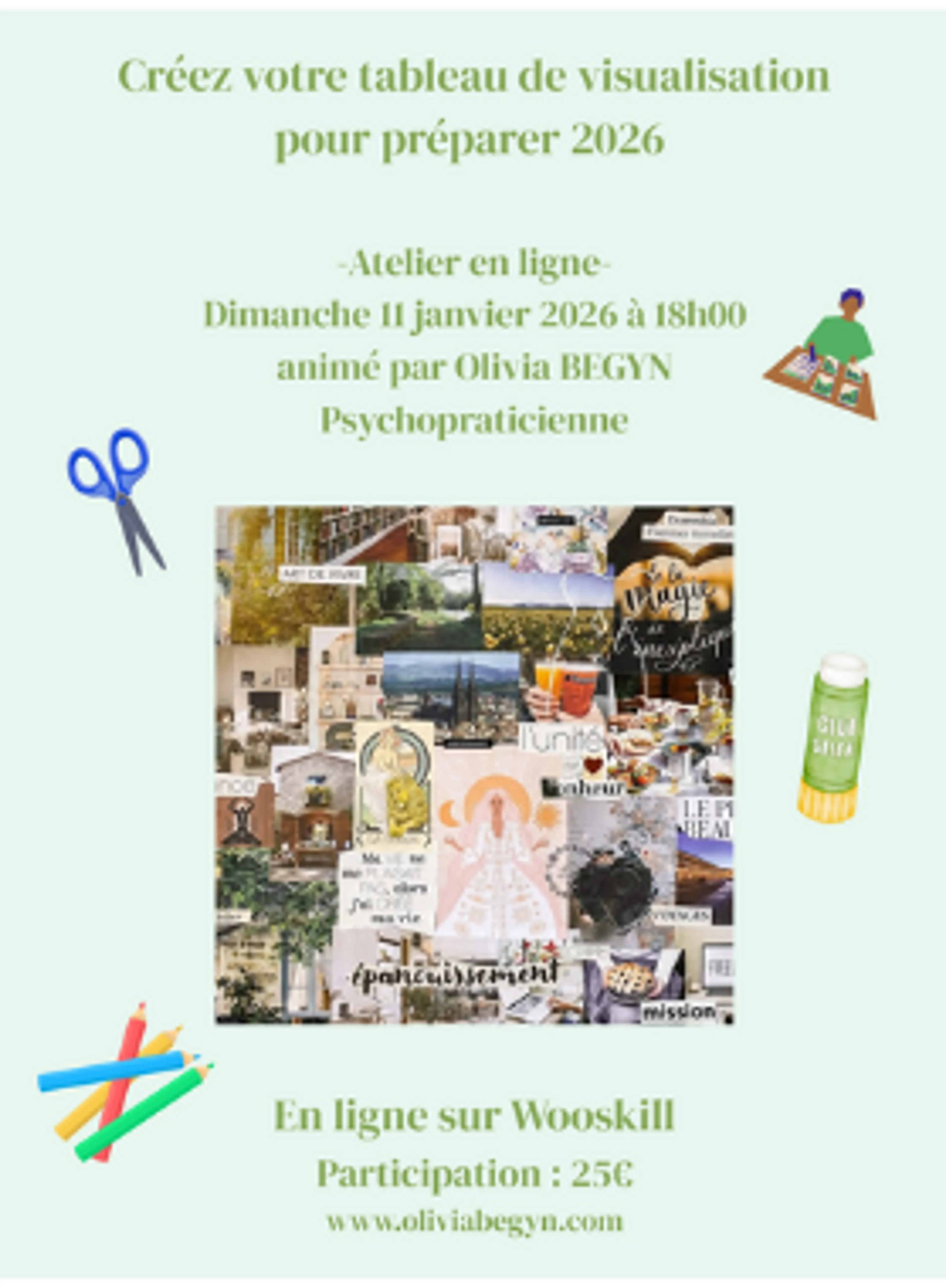 Image de présentation pour l'offre Atelier : Créez votre Tableau de Visualisation 2026 par Olivia