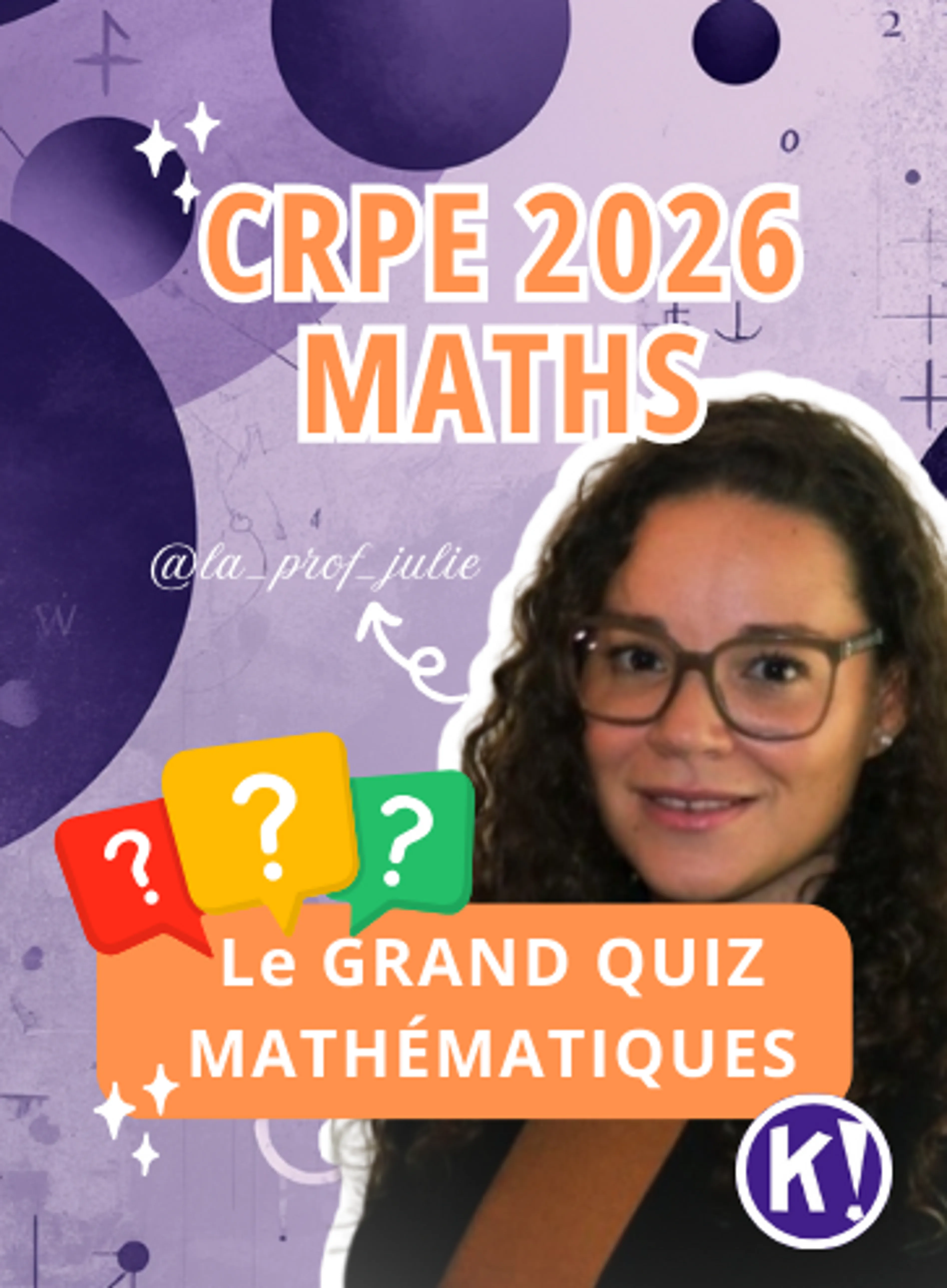 Image de présentation pour l'offre CRPE - Le GRAND QUIZ Mathématiques par La Prof Julie