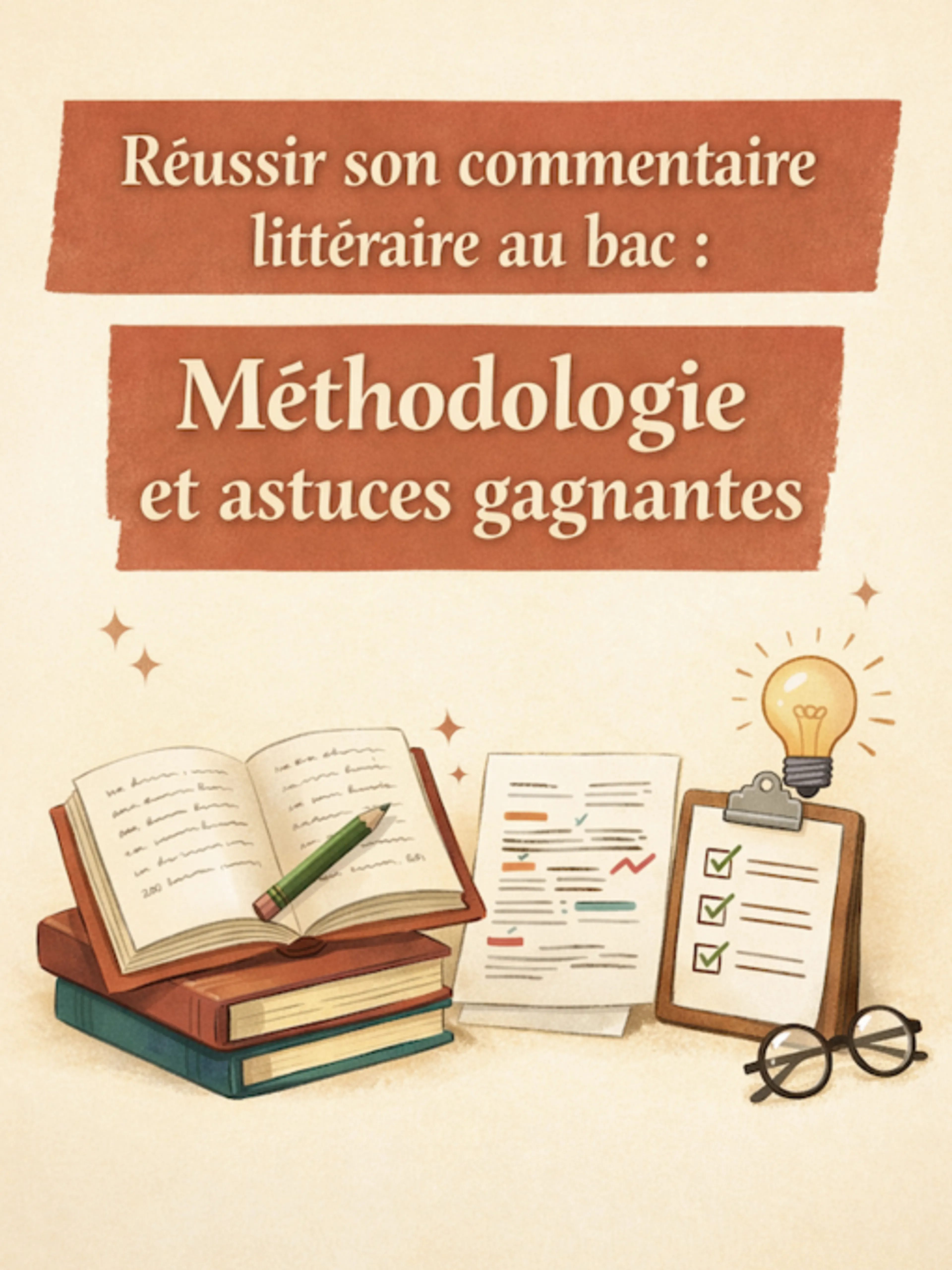 Image de présentation pour l'offre Réussir son commentaire littéraire au bac : Méthodologie et astuces gagnantes par Christelle Lanave