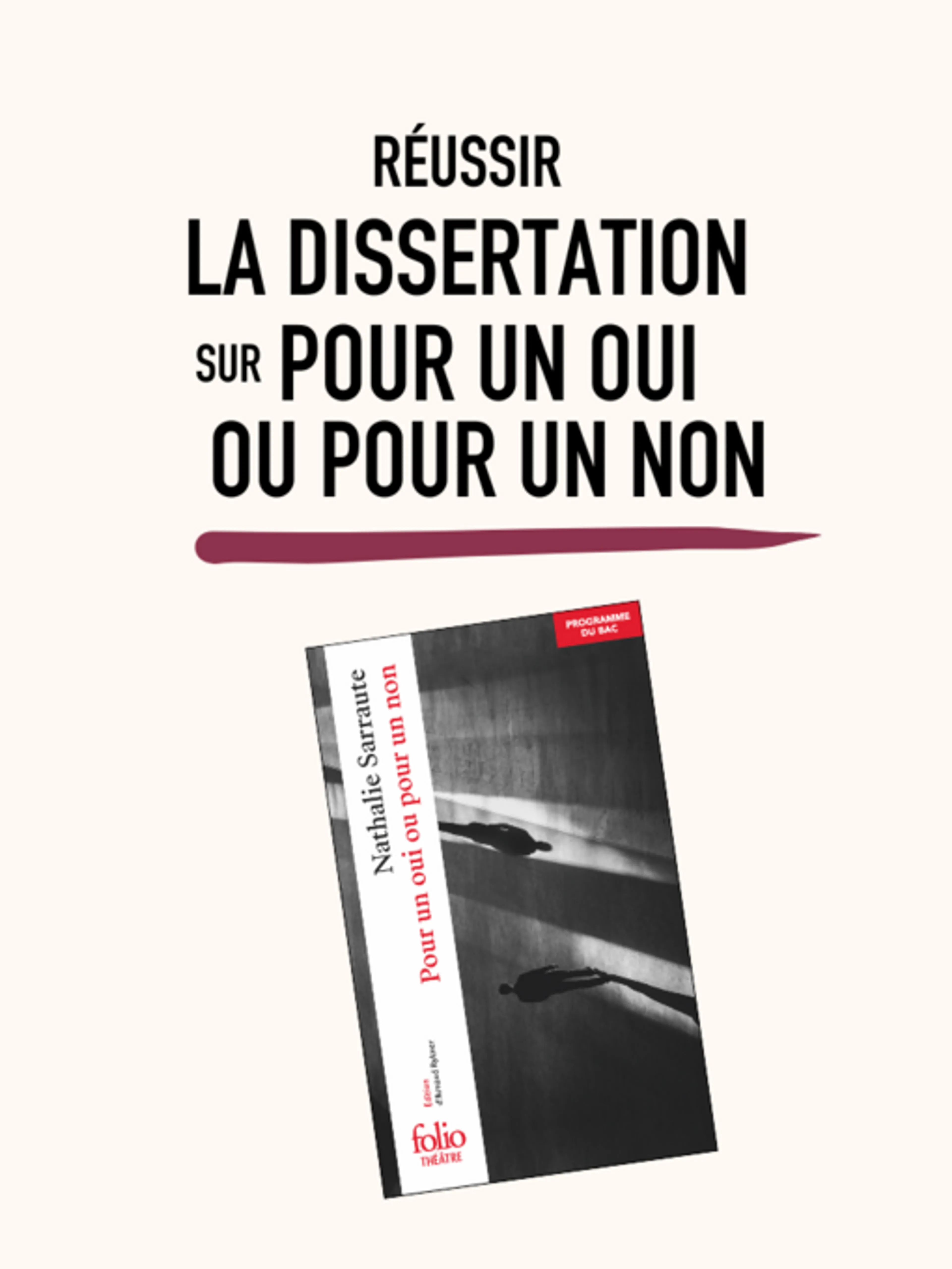 Image de présentation pour l'offre Réussir la dissertation sur Pour un oui ou pour un non par Selene