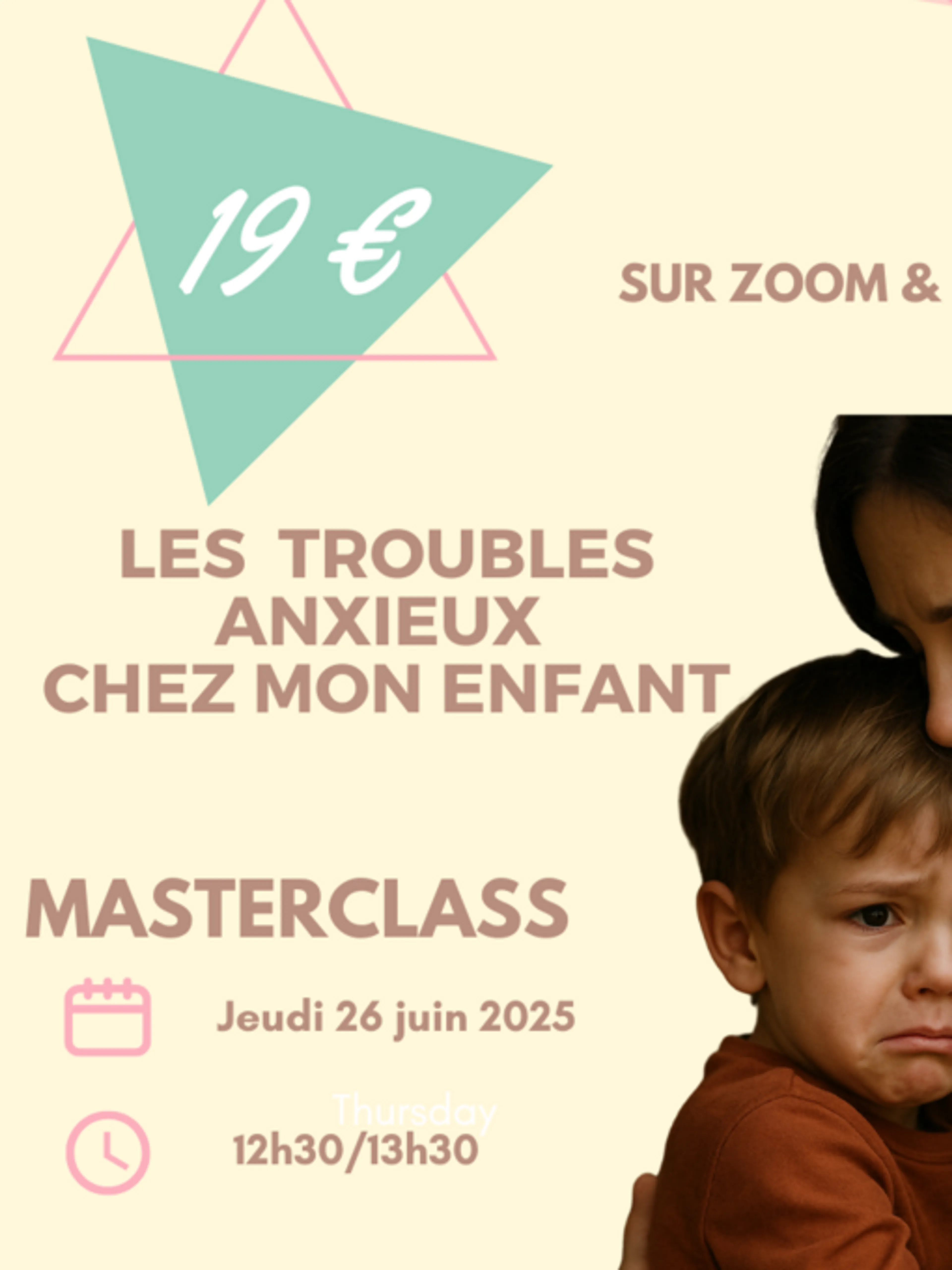 Image de présentation pour l'offre Masterclass: Les troubles anxieux chez l"enfant par Emmanuelle