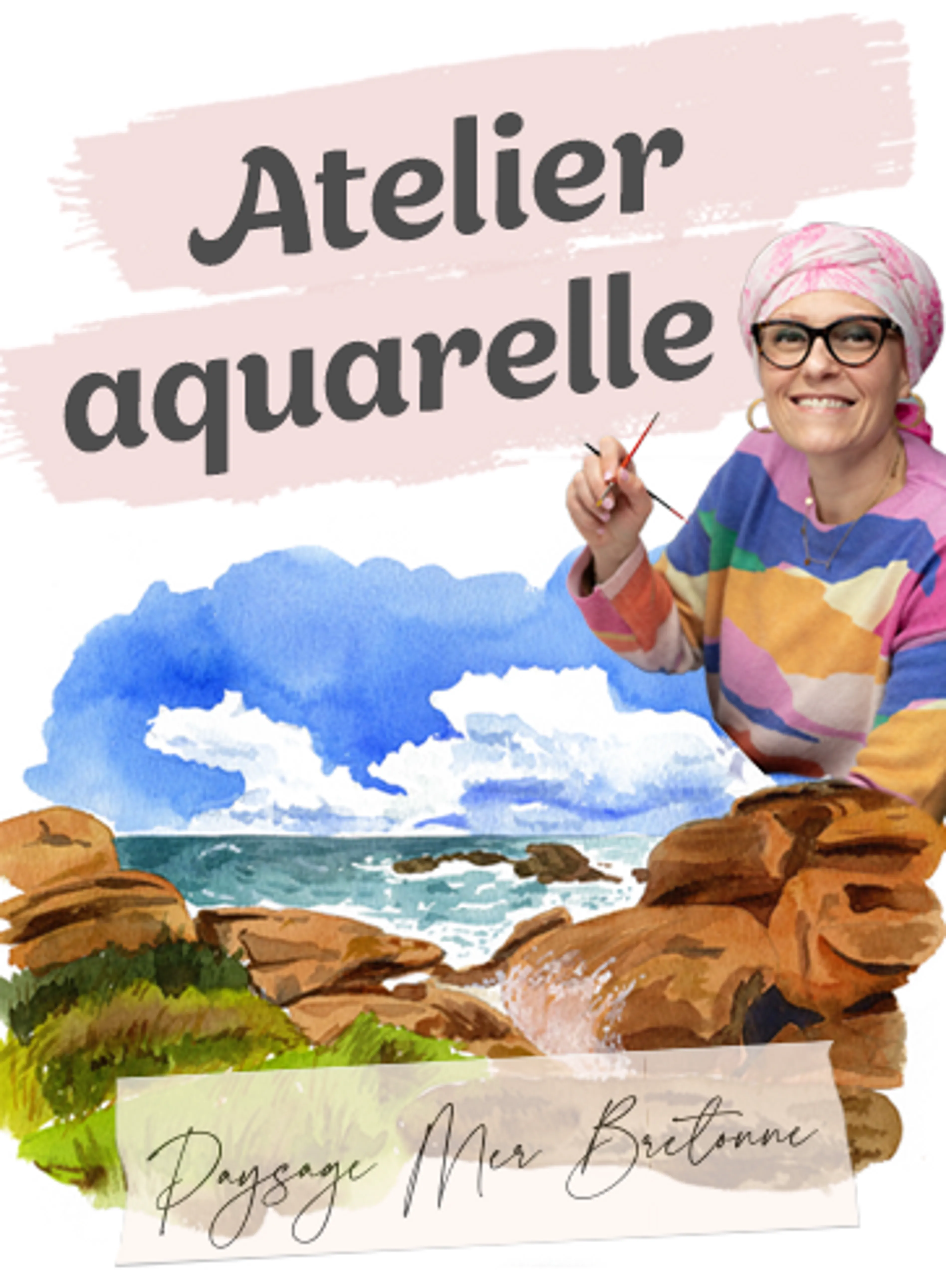 Image de présentation pour l'offre Atelier aquarelle "Mer de Bretagne" par Aude
