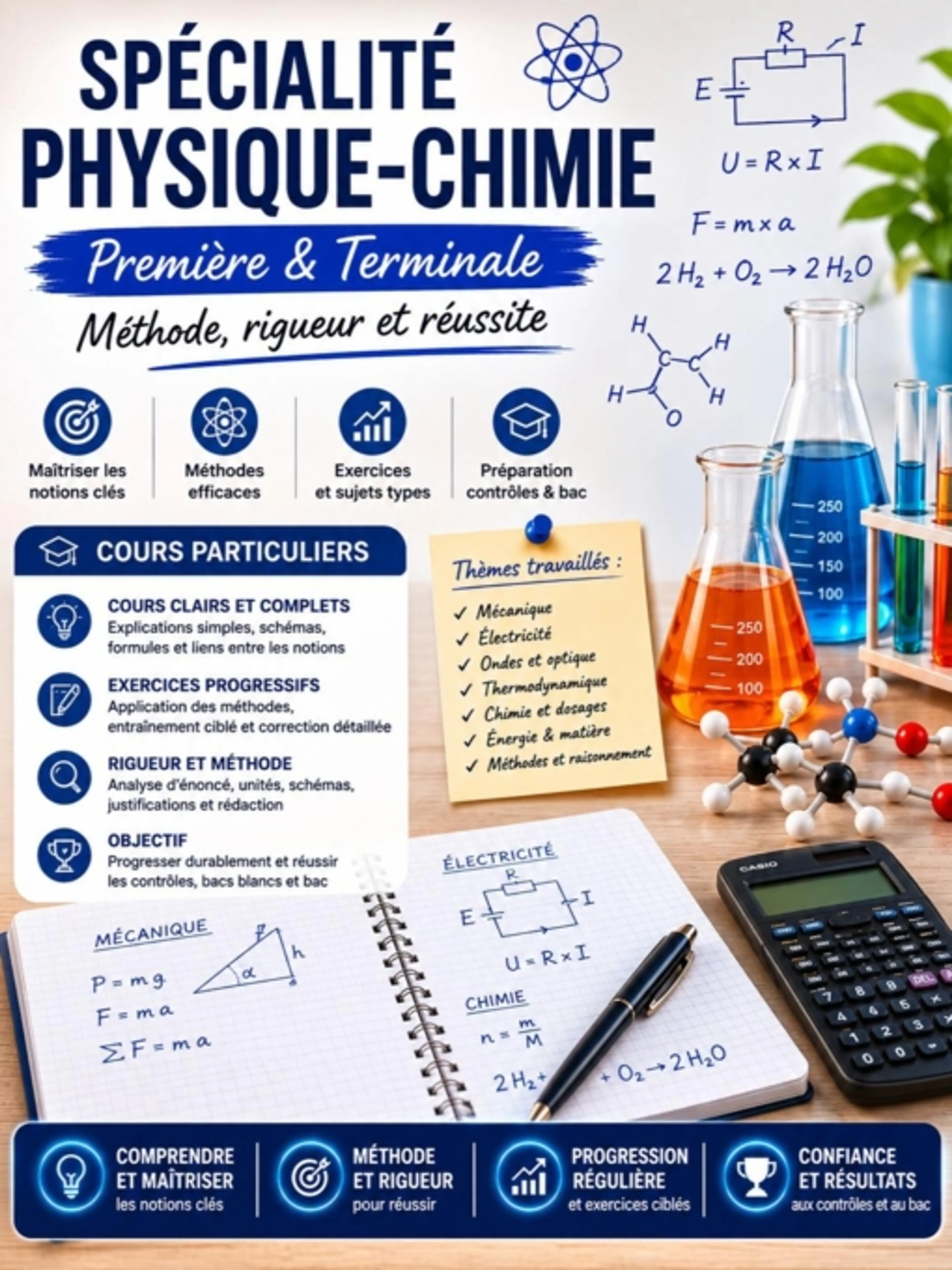 Spécialité physique-chimie — préparation contrôles et bac