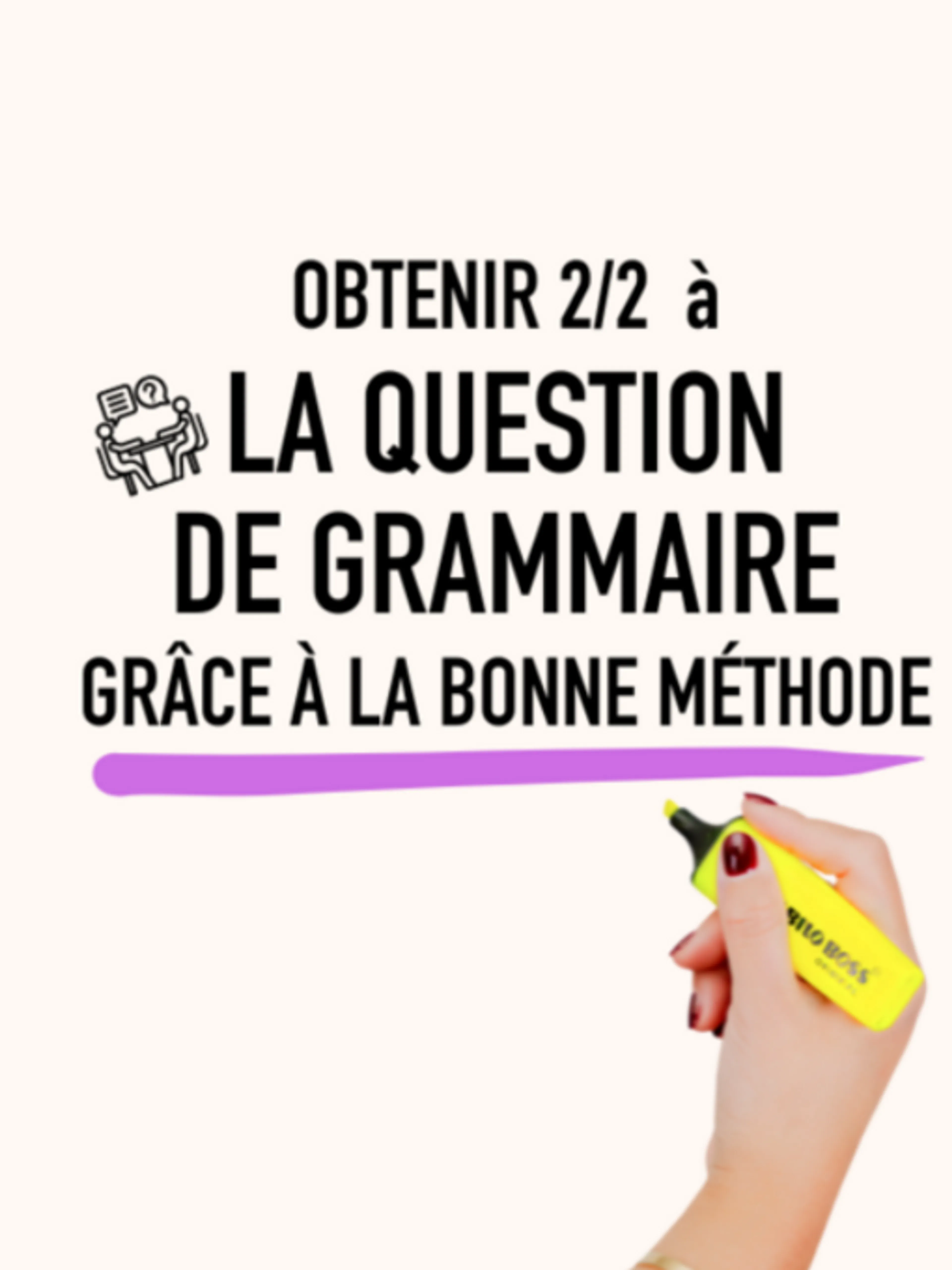 Obtenir 2/2 à la question de grammaire 2026