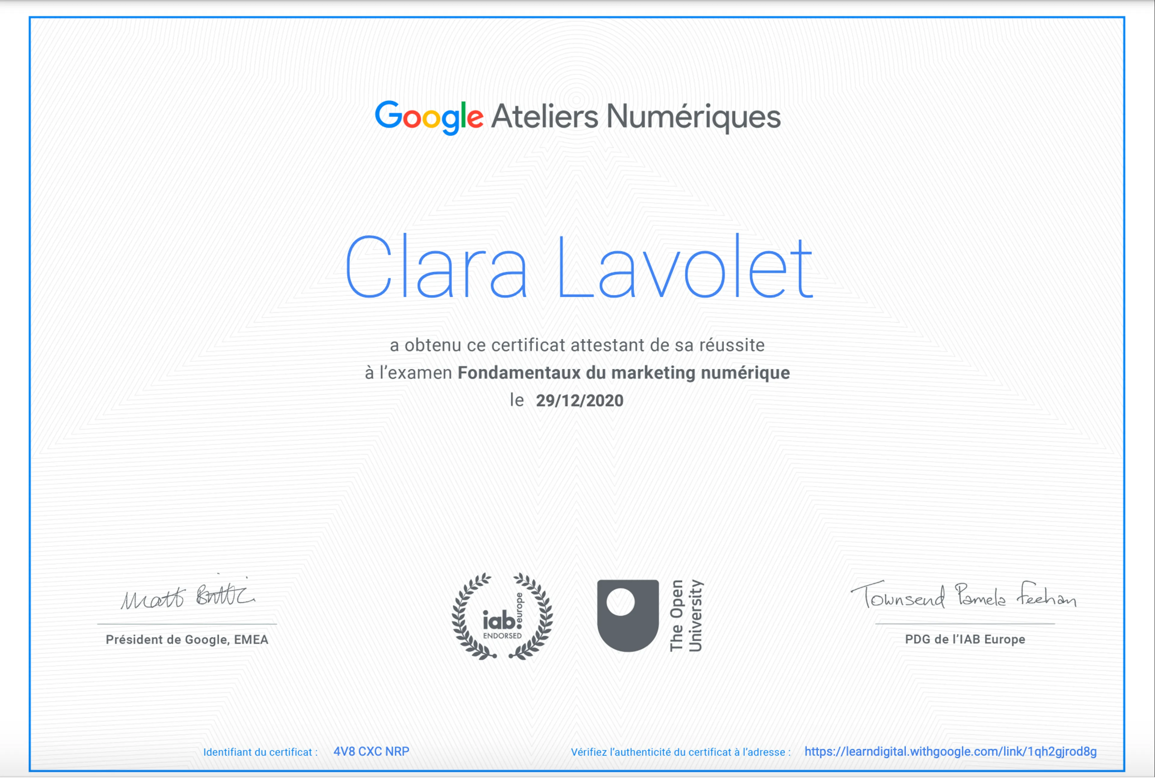 Image de présentation pour l'offre Recherche stage, alternance par Clara