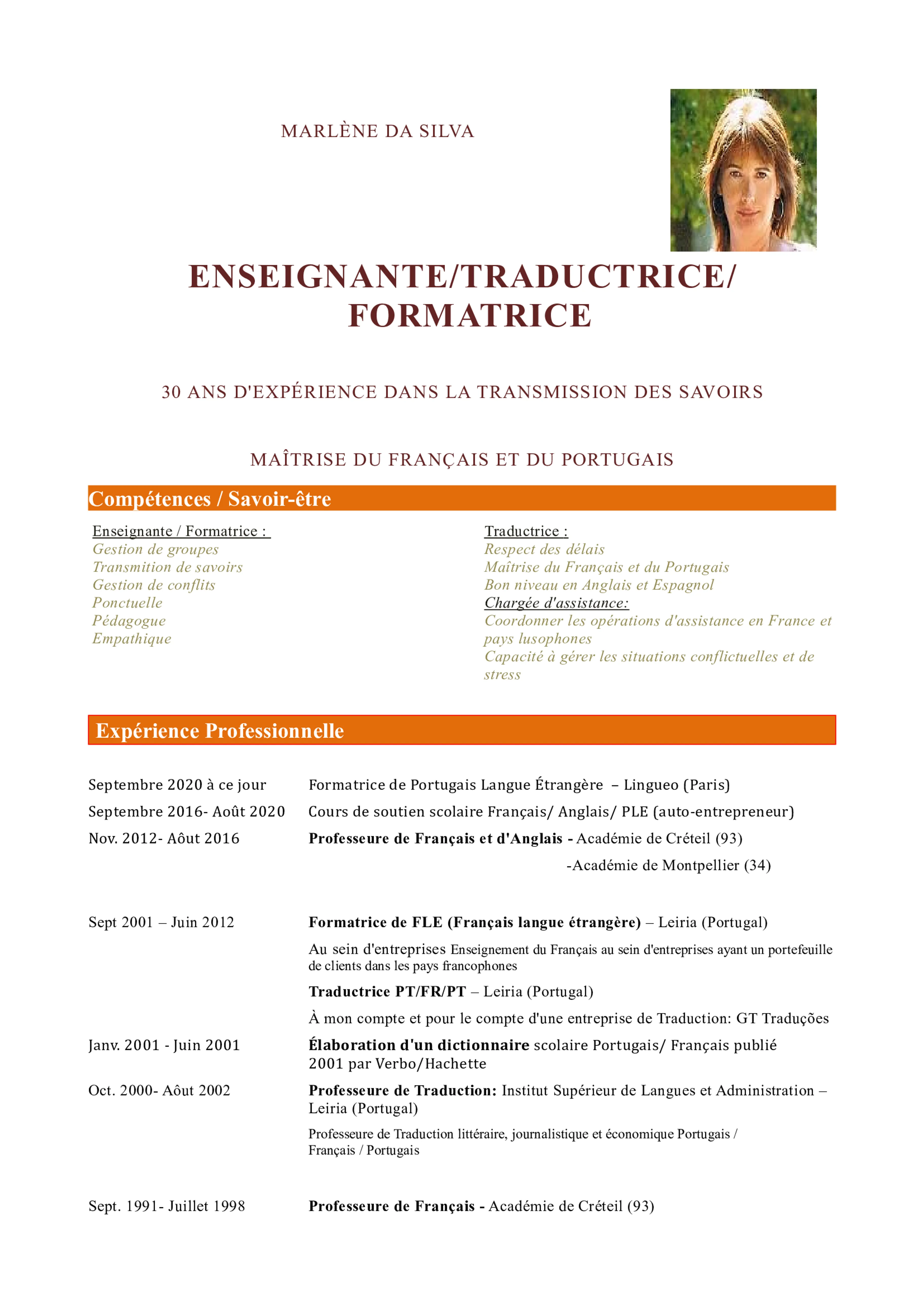 Image de présentation pour l'offre Cours de Portugais par Marlène