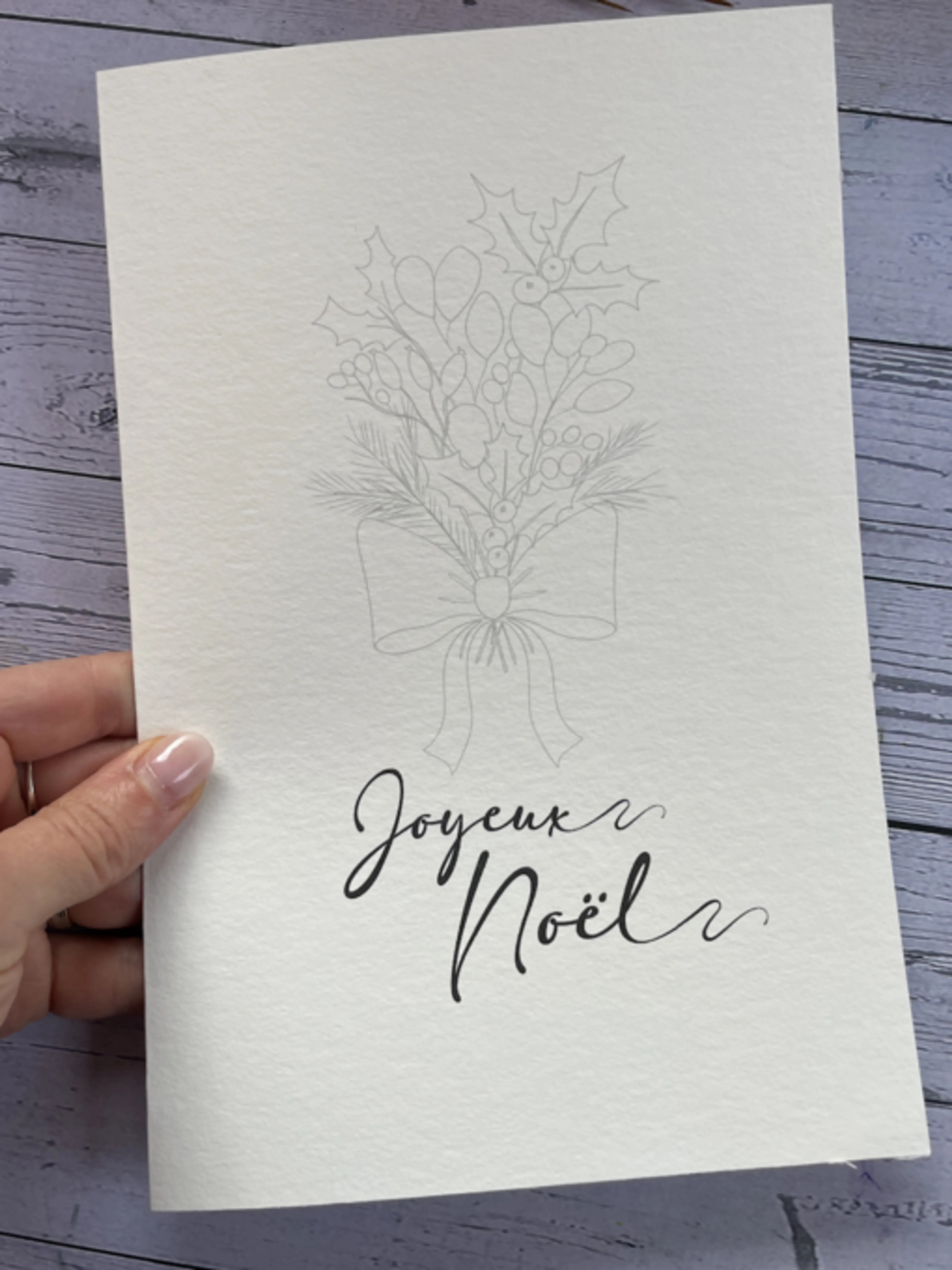 Image de présentation pour l'offre Apprendre à créer une magnifique carte de vœux de Noël à l’aquarelle 🎄 par Aude