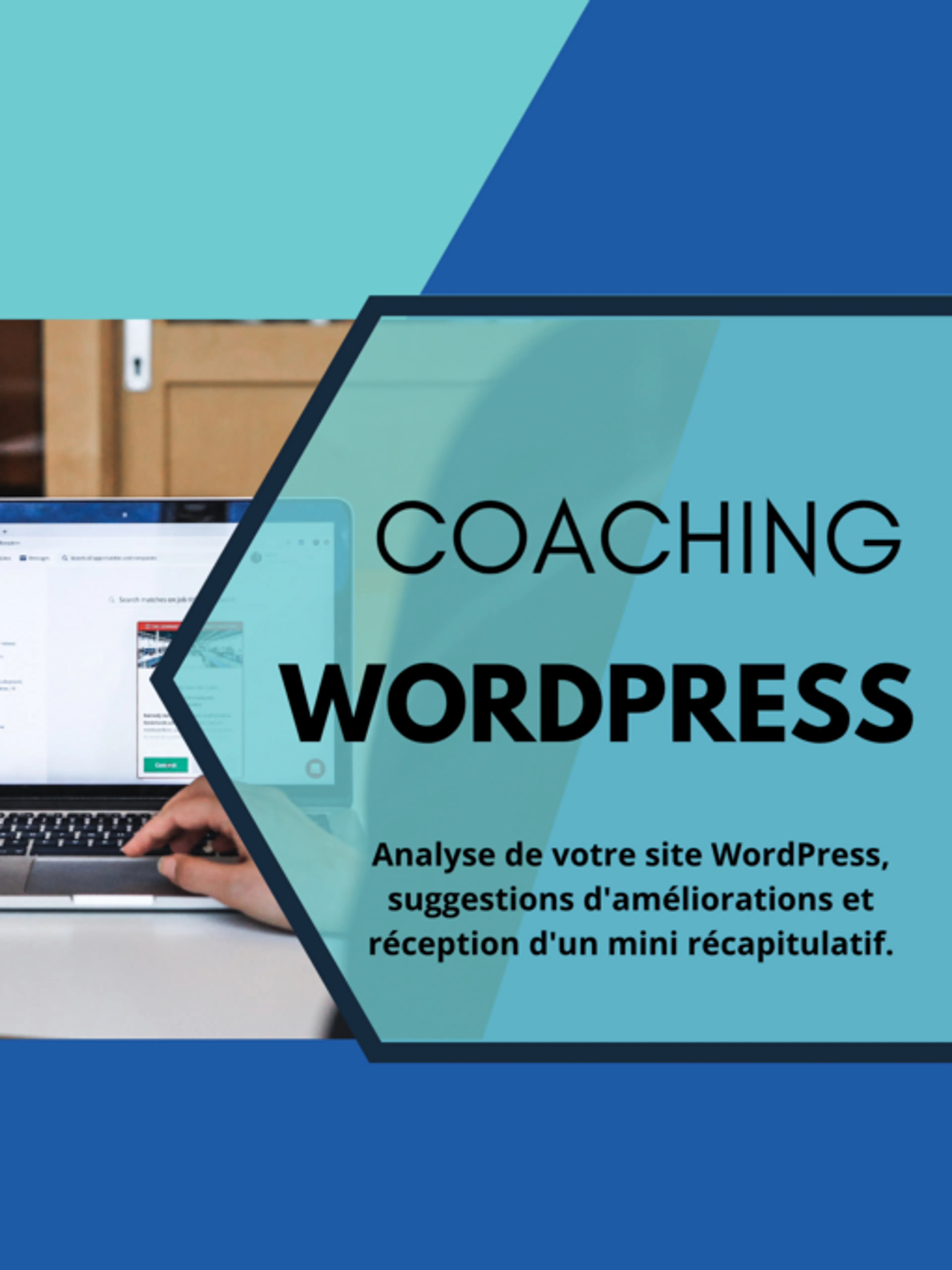 Coaching WordPress : Analyse de votre site WordPress, suggestions d'améliorations et réception d'un mini récapitulatif.