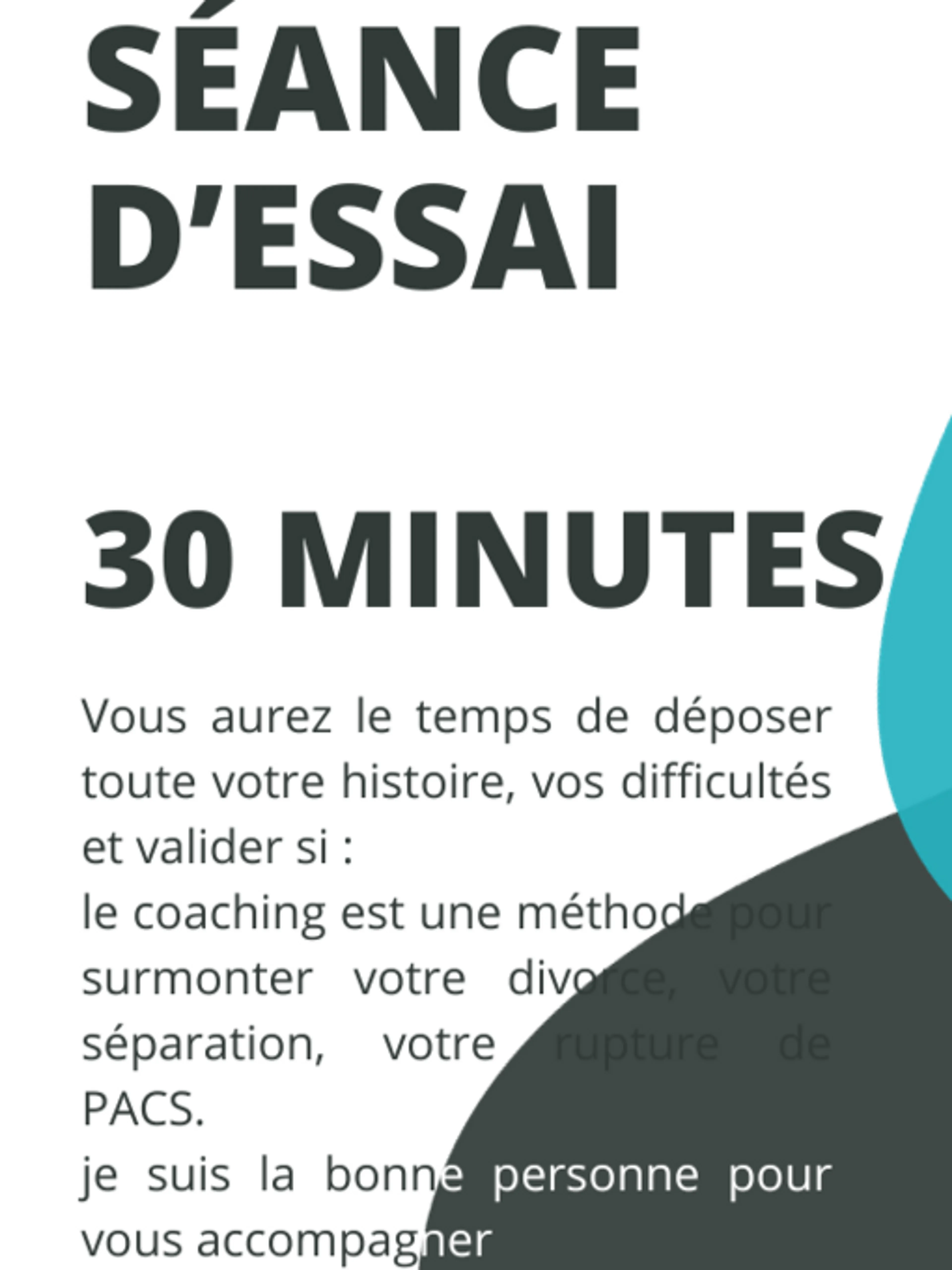 Image de présentation pour l'offre Sortez des difficultés du divorce, de la séparation et trouvez les solutions adaptées à votre situation par Sandrine