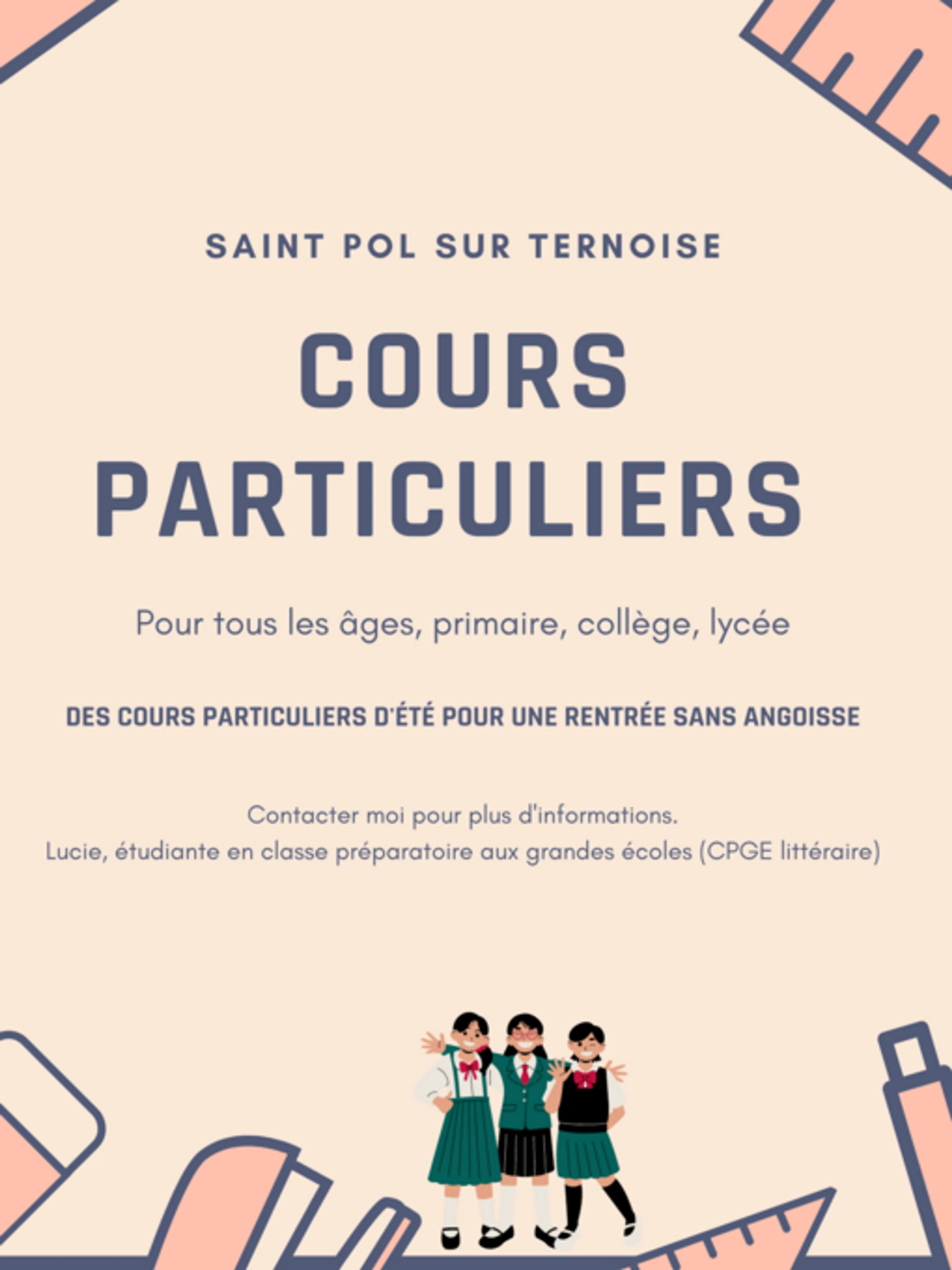 Image de présentation pour l'offre cours particulier pour tous par Lucie