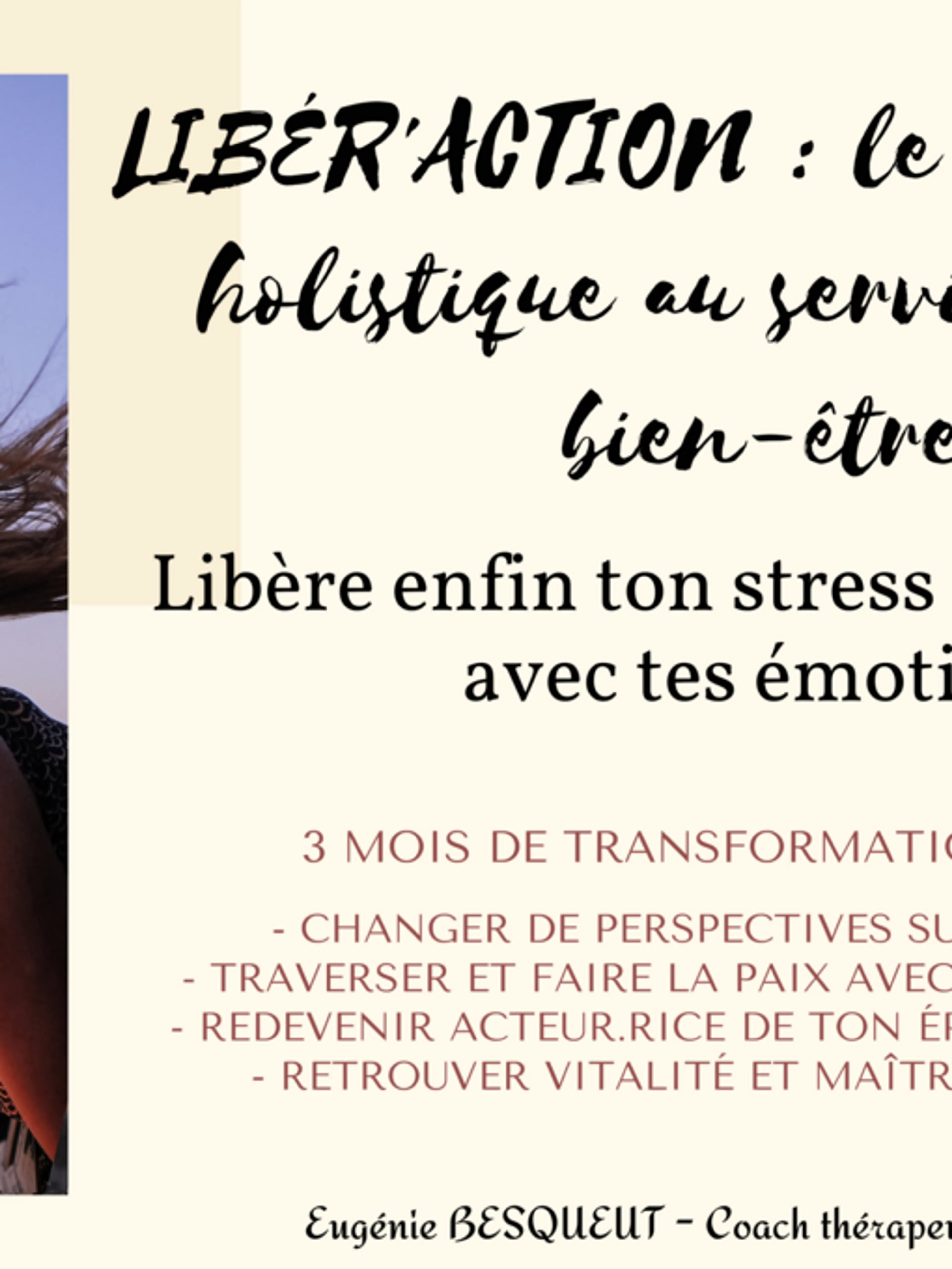 Image de présentation pour l'offre LIBER'ACTION : Embrasse la liberté émotionnelle et vis pleinement par Eugénie