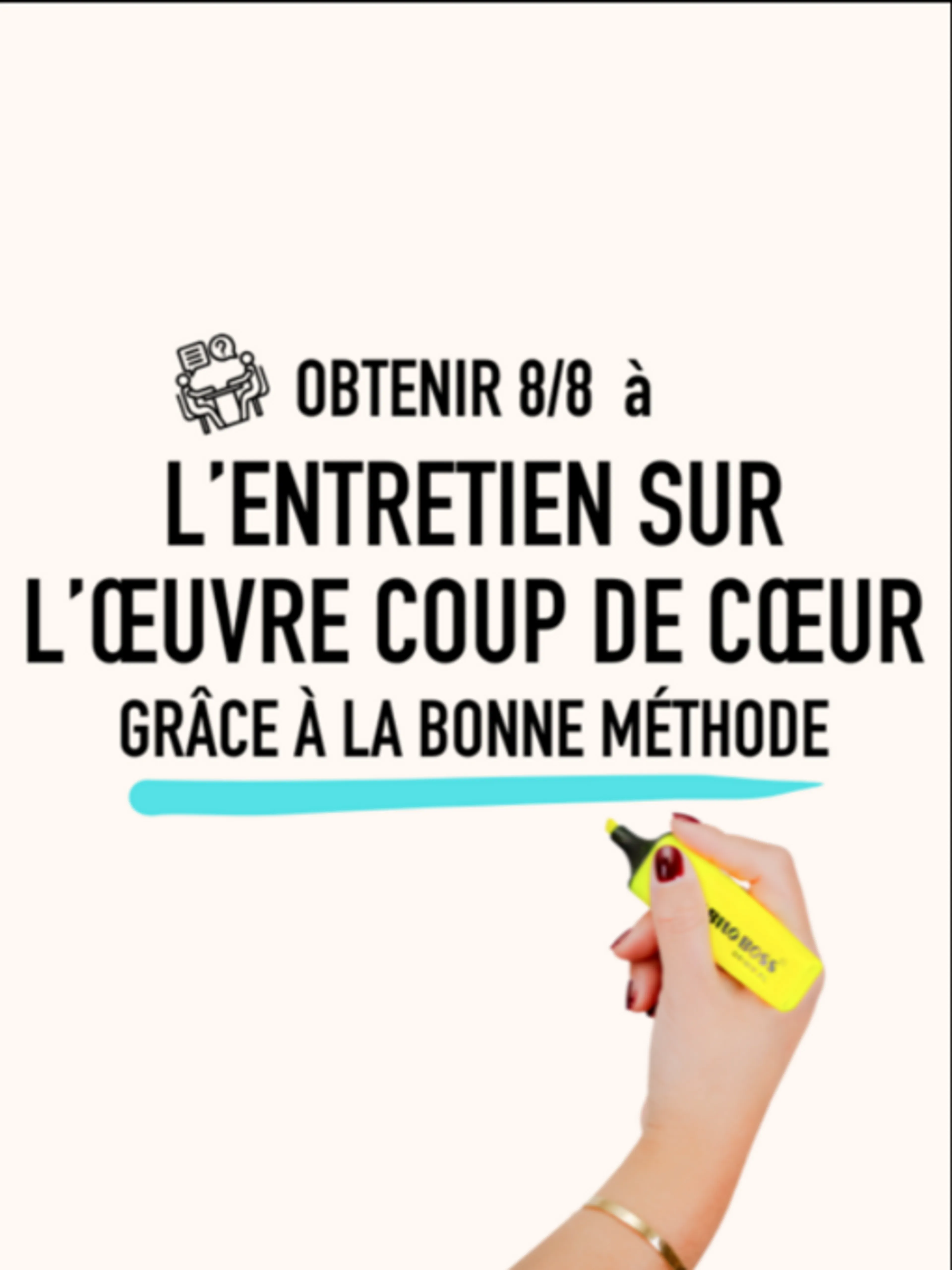Obtenir 8/8 à l'entretien sur l'œuvre coup de cœur 2026