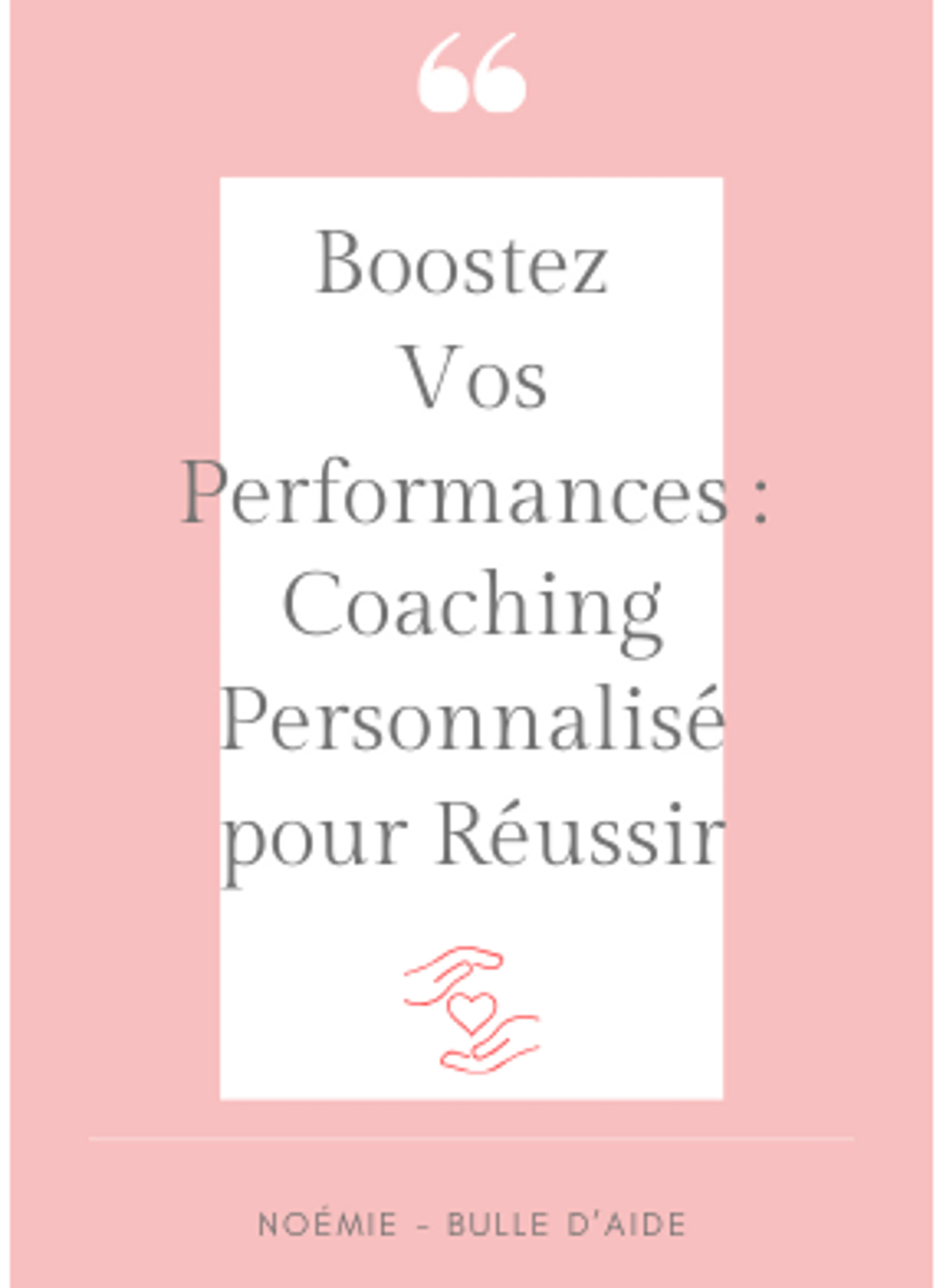 Image de présentation pour l'offre Boostez Vos Performances : Coaching Personnalisé pour Réussir par Noémie - Bulle d'aide