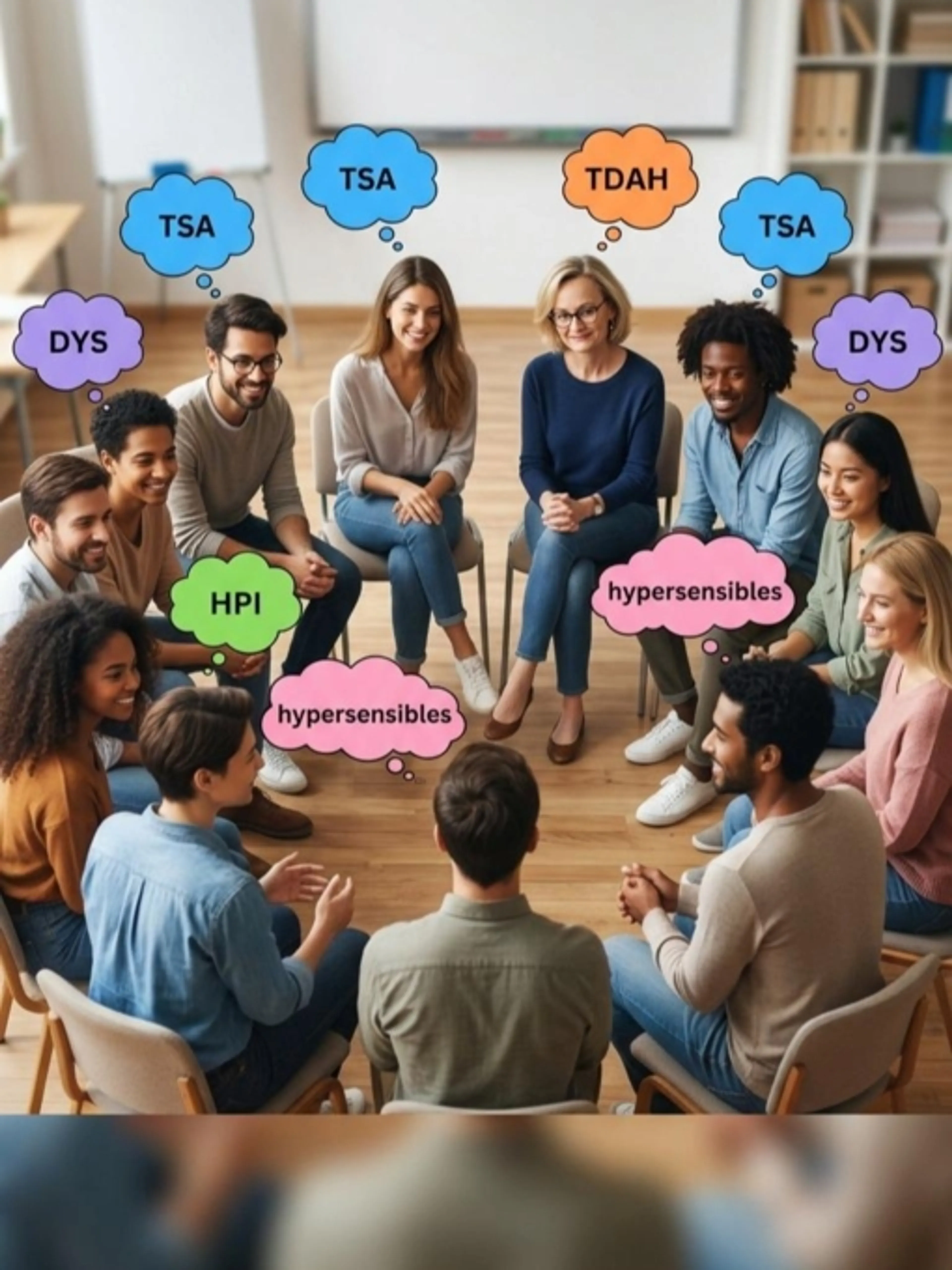 Image de présentation pour l'offre Groupe Codév intelligences atypiques (profils TDAH, TSA, DYS, HPI, Hypersensible) par Jenny Augias