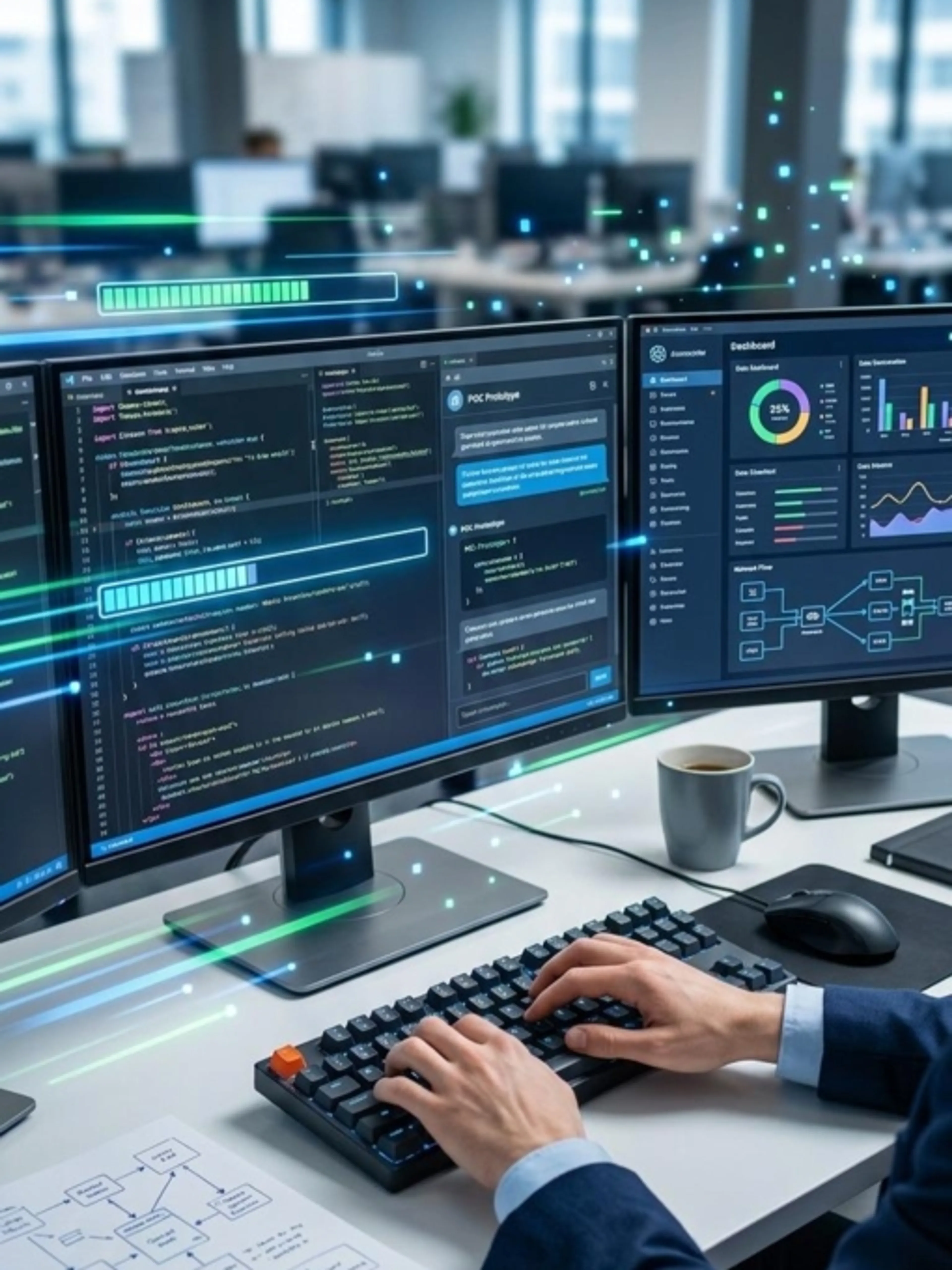 Image de présentation pour l'offre Coder des POC ultra-rapides avec l'IA par Bertrand
