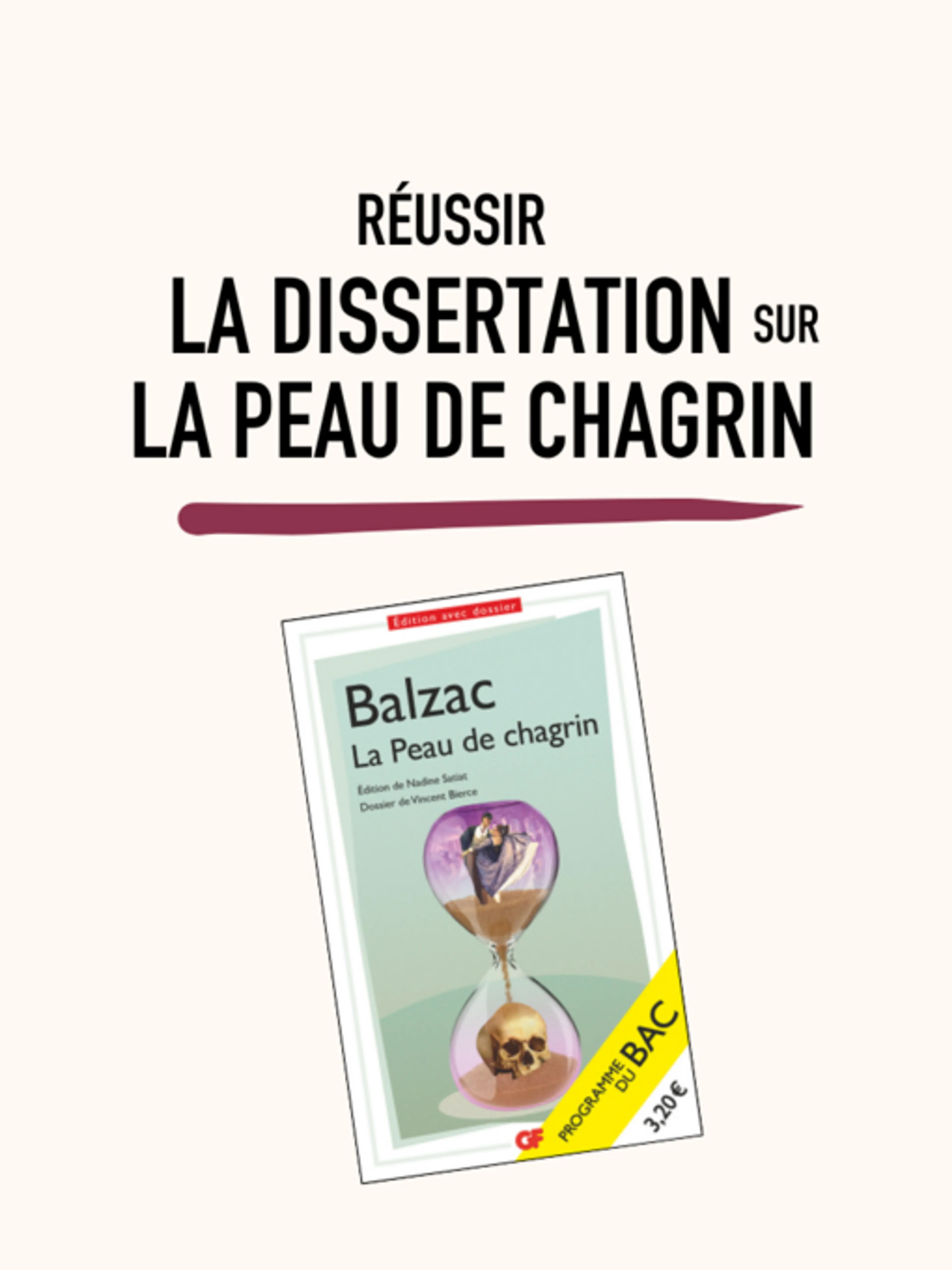 Image de présentation pour l'offre Réussir la dissertation sur La Peau de chagrin par Selene