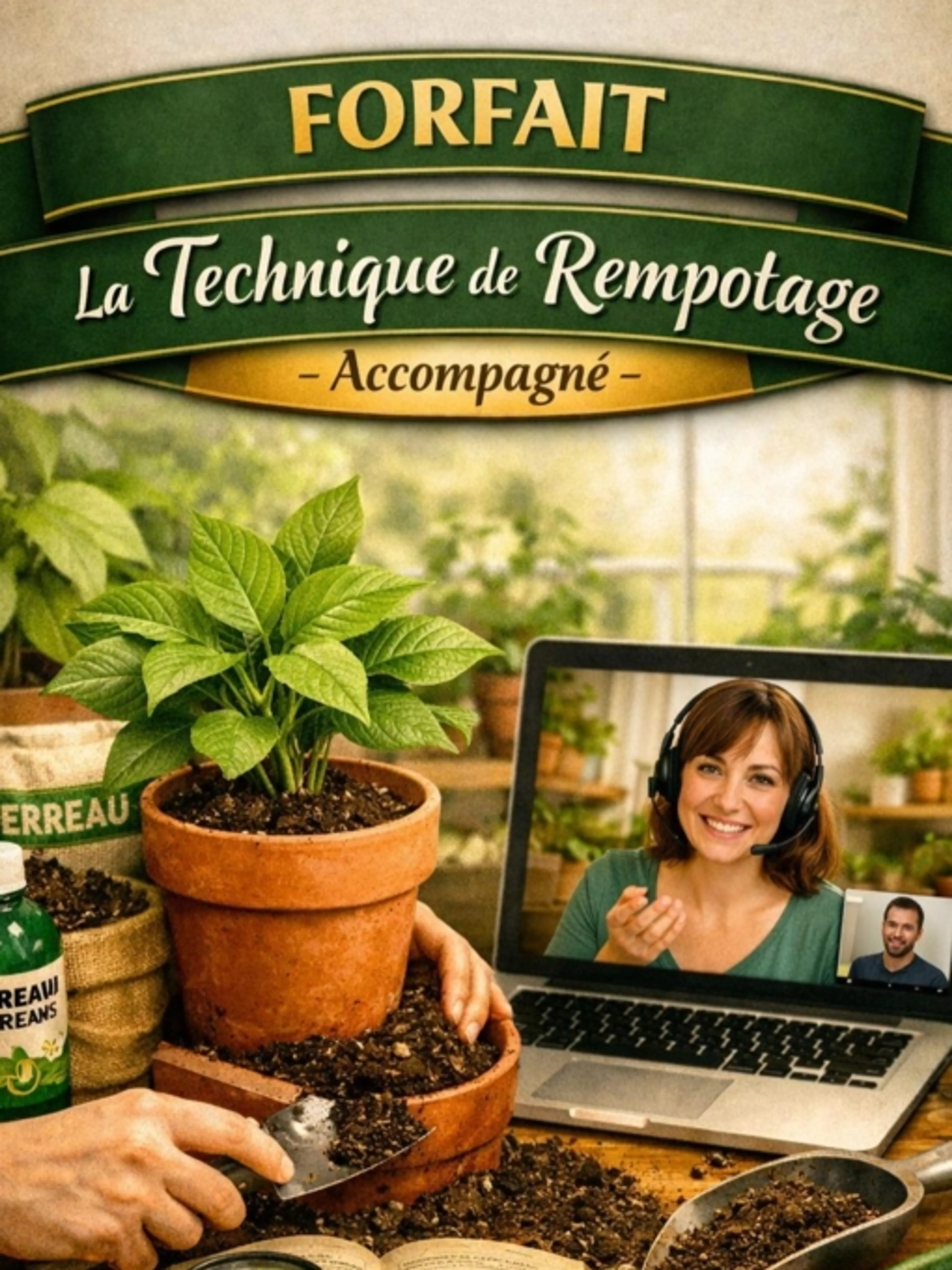 🌿Forfait : Accompagnement personnalisé sur la technique du rempotage