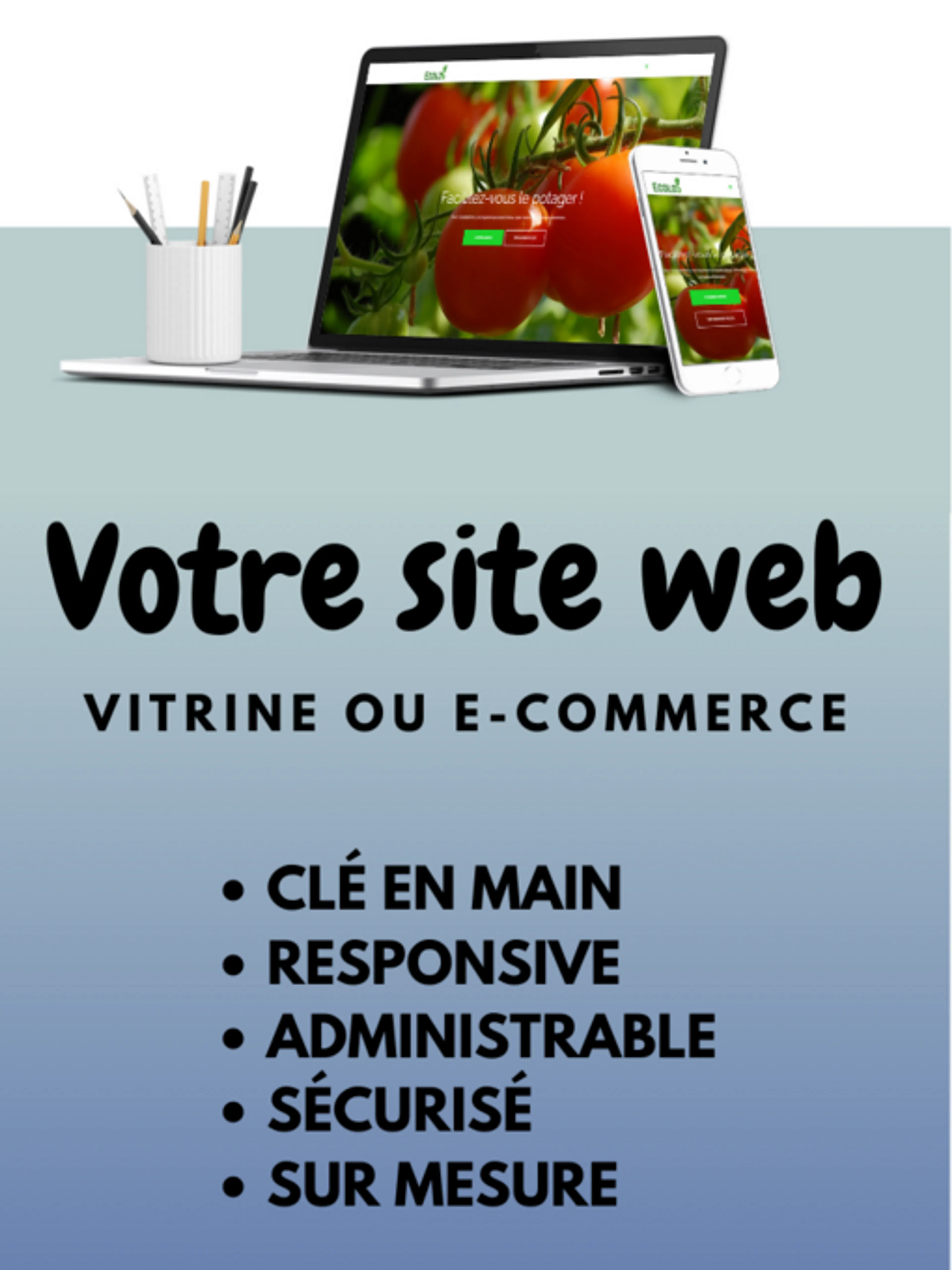 Création de site web professionnel (vitrine / e-commerce)