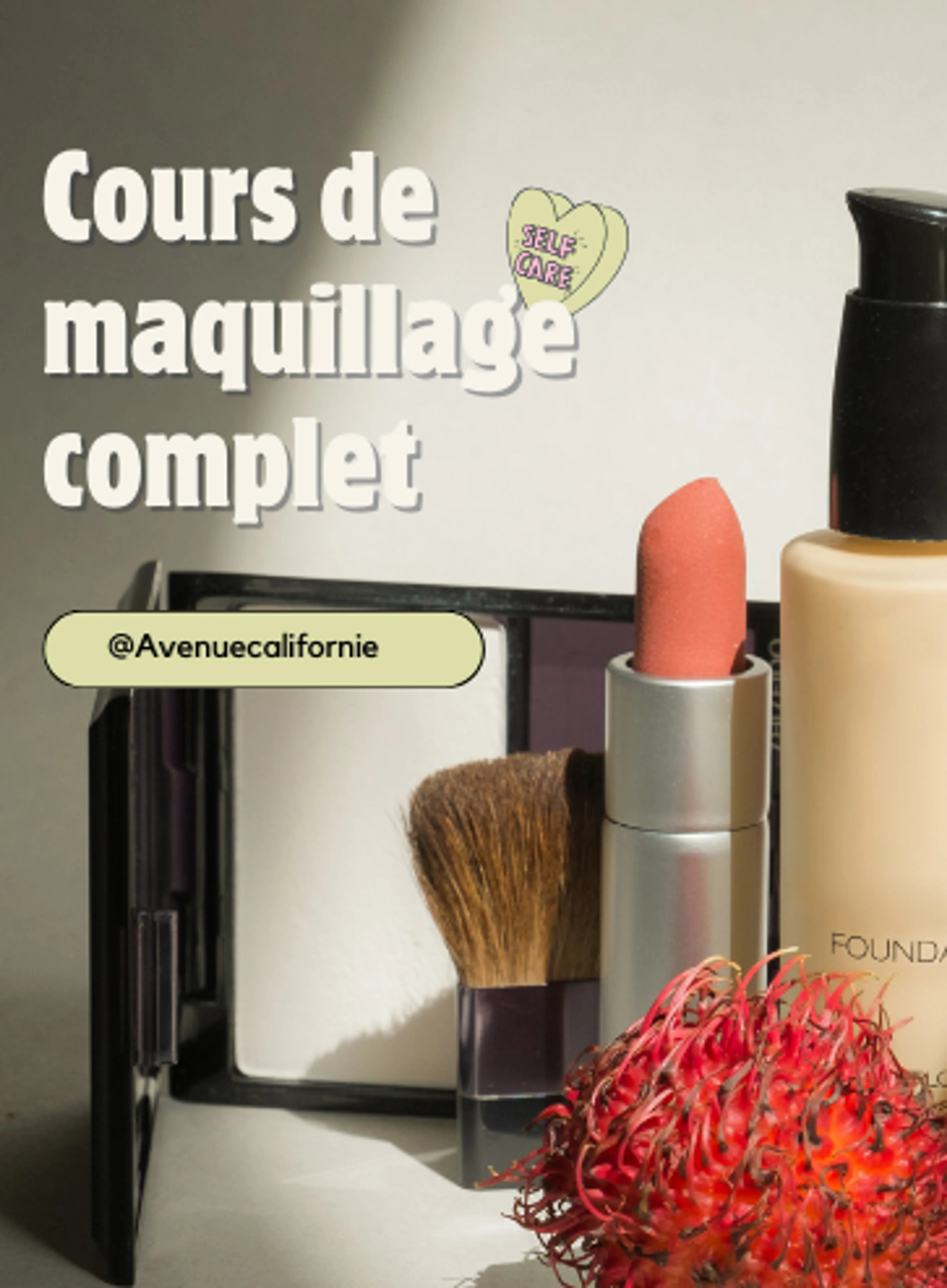 Image de présentation pour l'offre Cours de maquillage complet. Vous allez apprendre à réaliser un maquillage sur mesure et adapté à votre personnalité. par Avenue californie