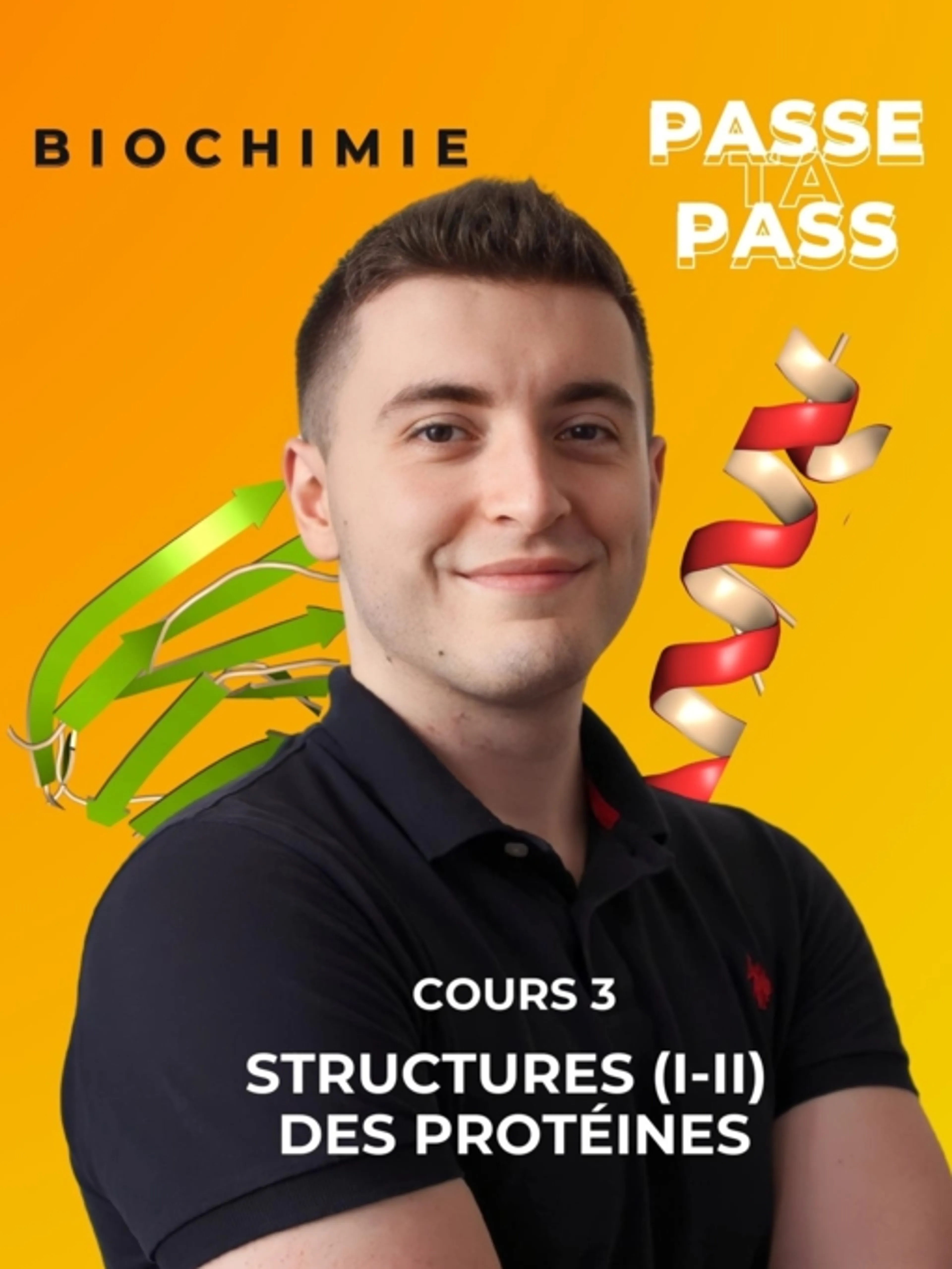 Image de présentation pour l'offre BIOCHIMIE 3 : Structure primaire et secondaire des protéines
Sequence peptidique, hélice alpha, feuillets bêta, coudes et boucles par Passe Ta Pass