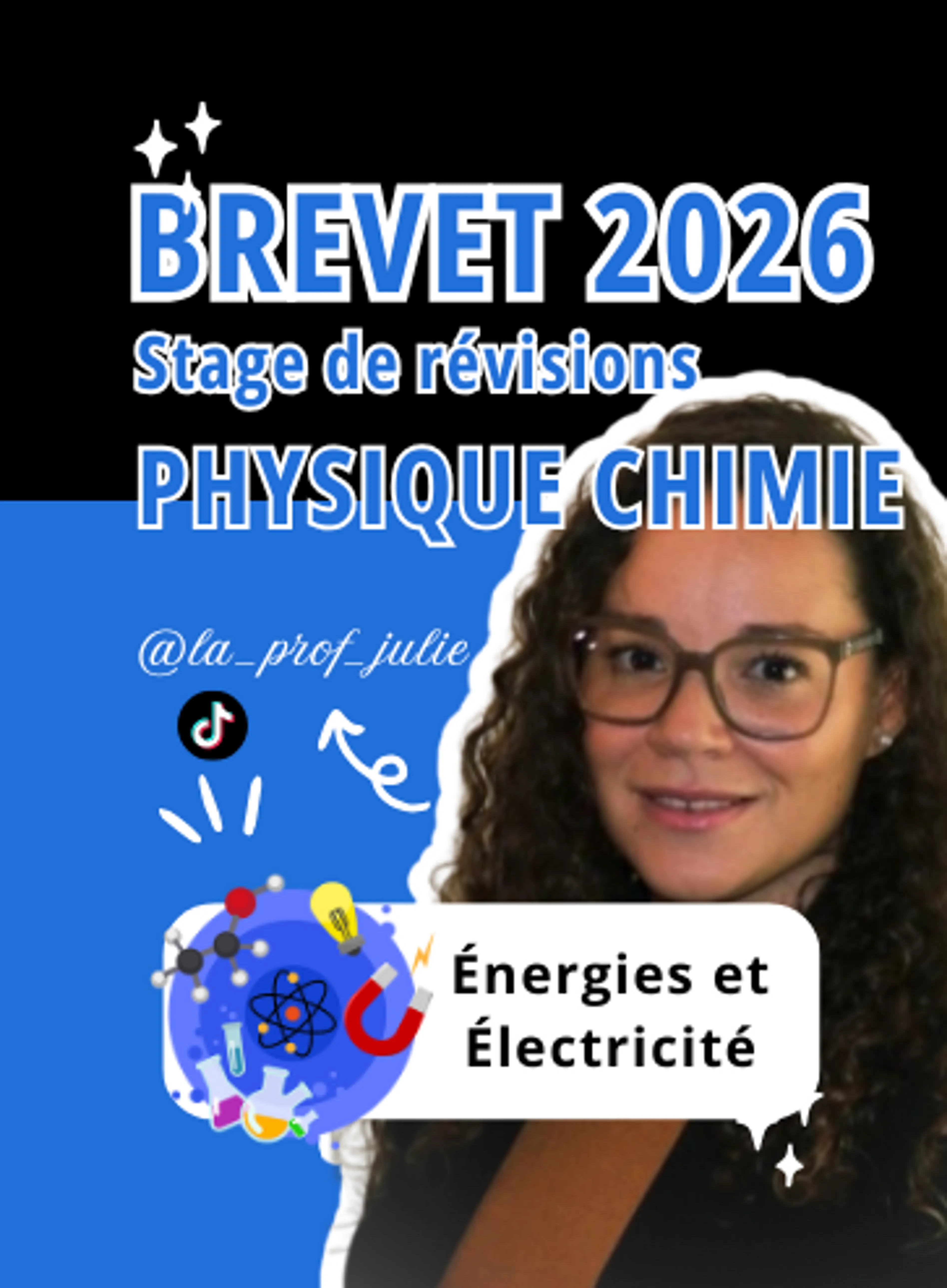 Image de présentation pour l'offre 3ème BREVET - Stage de Révisions - Physique-Chimie - ÉNERGIES ET ÉLECTRICITÉ par La Prof Julie