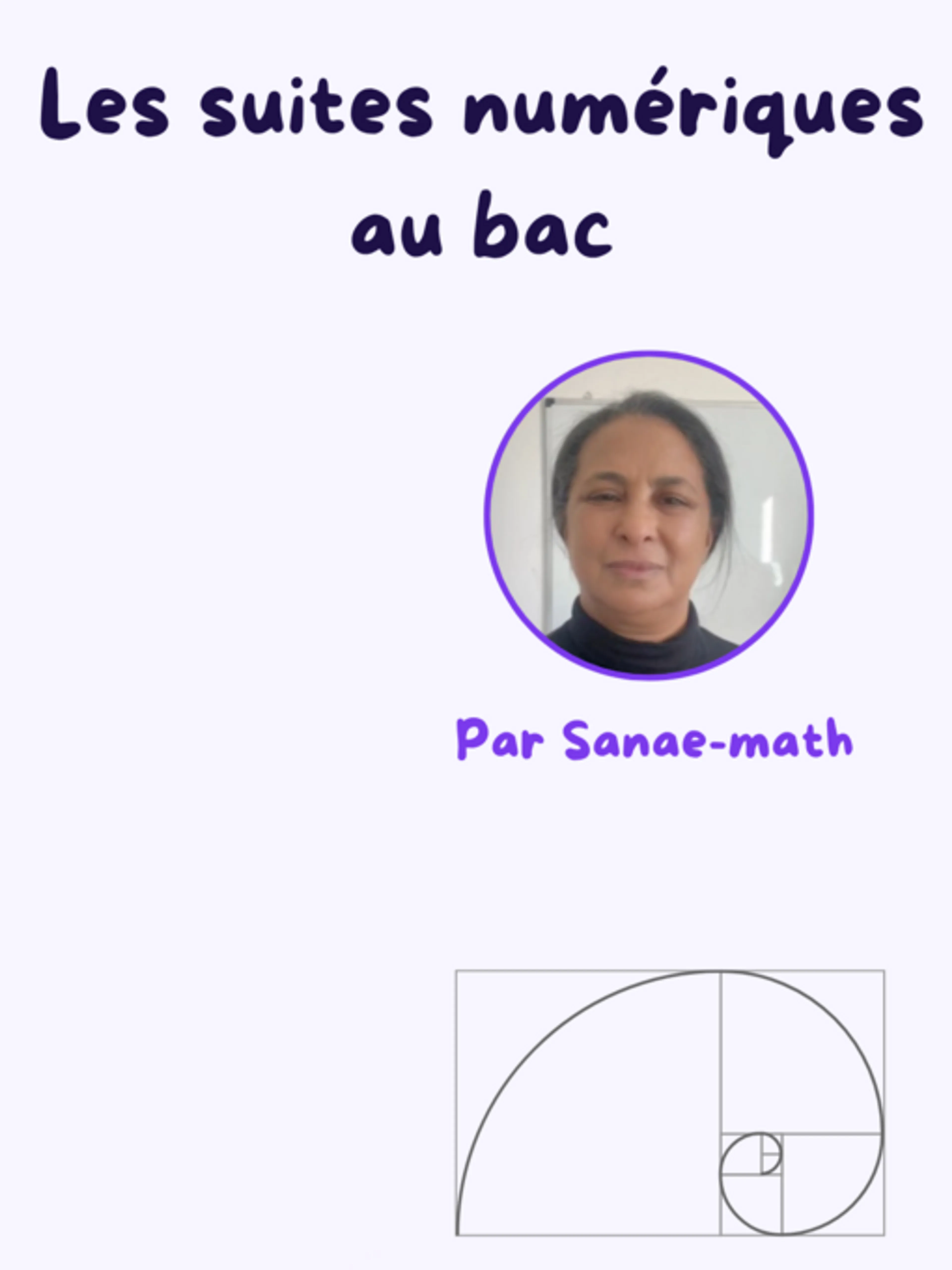 Image de présentation pour l'offre Suites numériques — révisions complètes avant les épreuves de spécialité (Terminale) par sanae