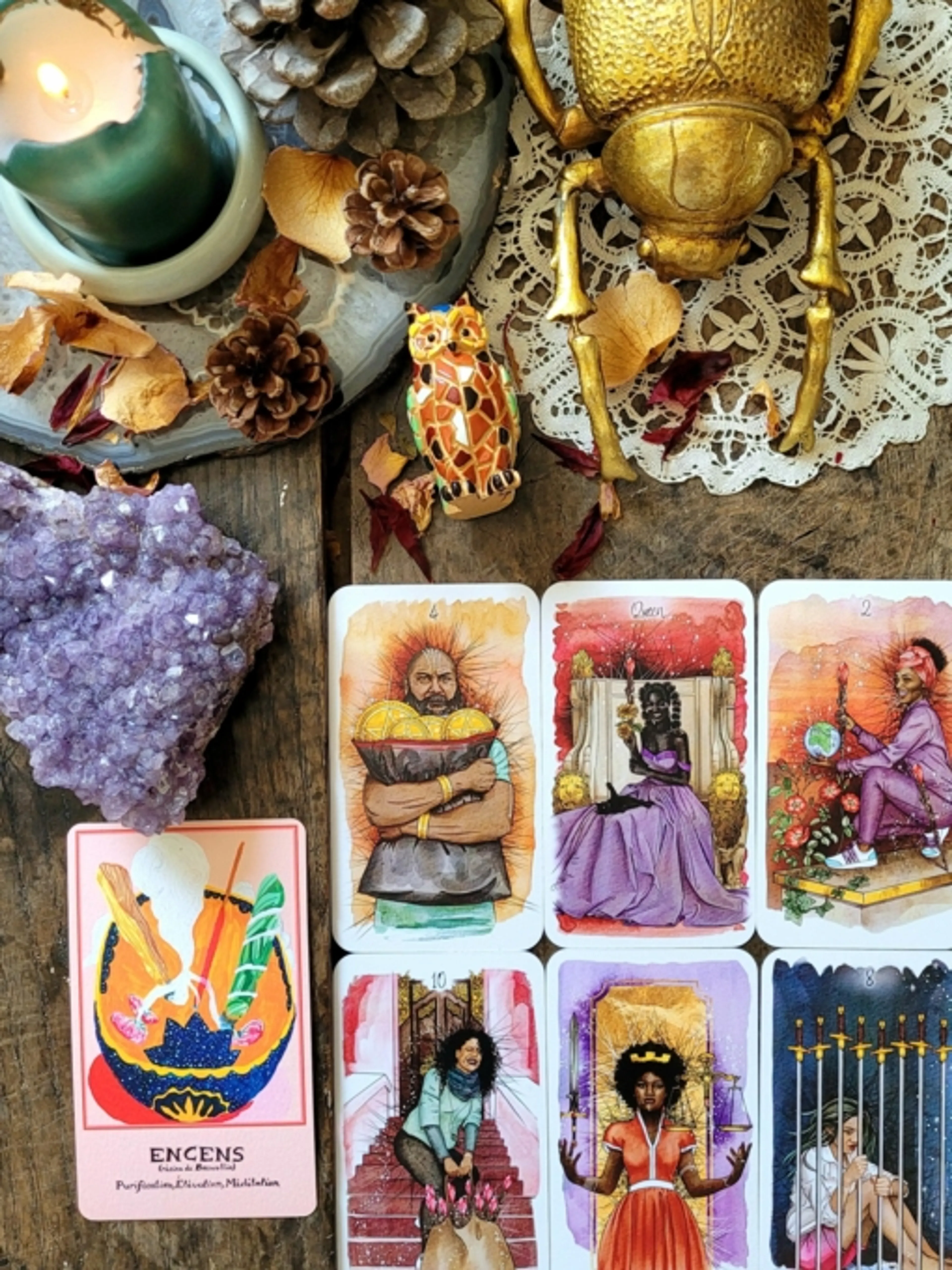 Image de présentation pour l'offre Coaching spirituel: changer de vie grâce au tarot en comprenant les blocages karmiques, familiaux, professionnels, sentimentaux... sur votre âme par La Brise Vagabonde