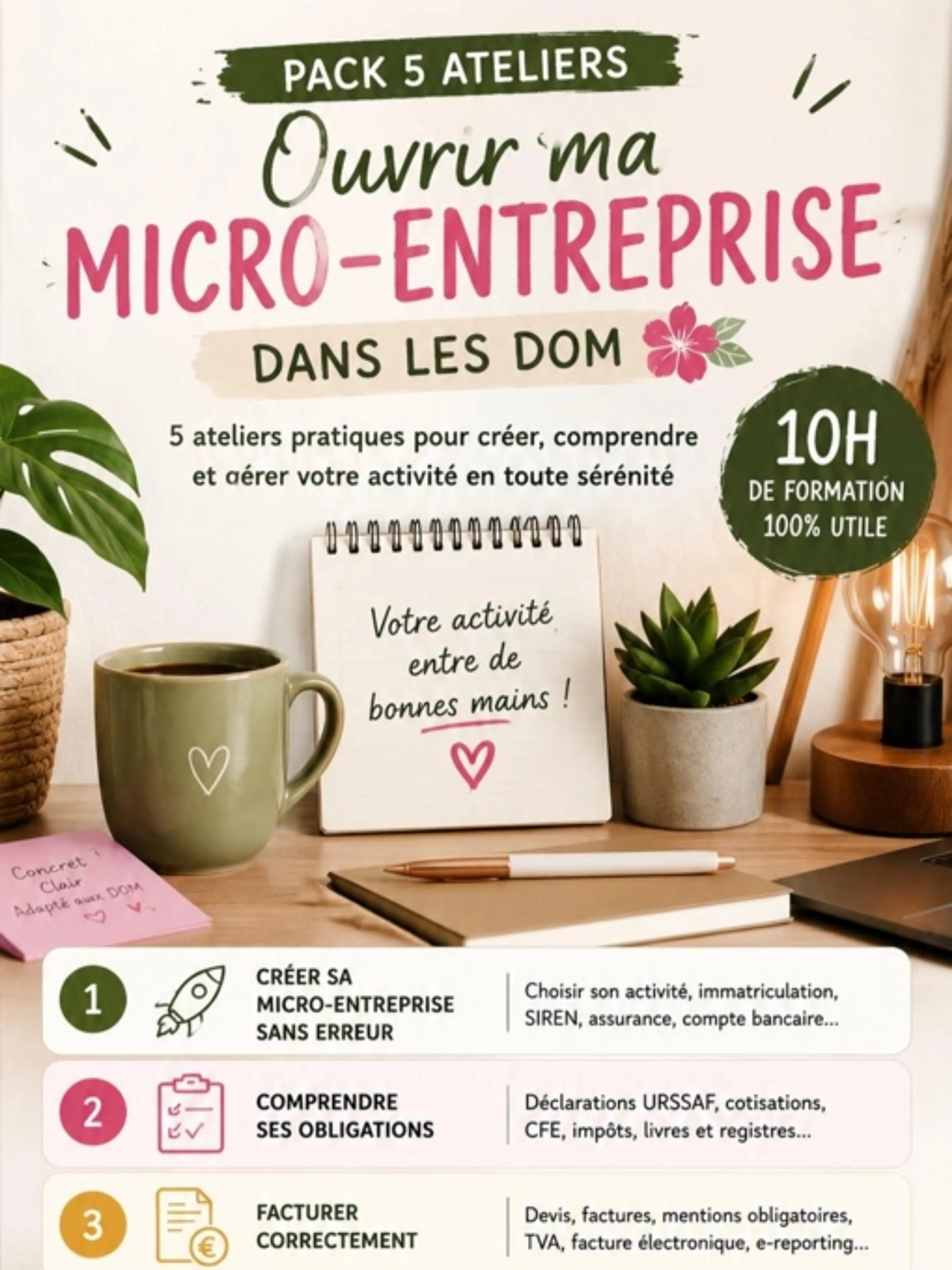 Image de présentation pour l'offre Ouvrir ma micro-entreprise dans les DOM par Mirella