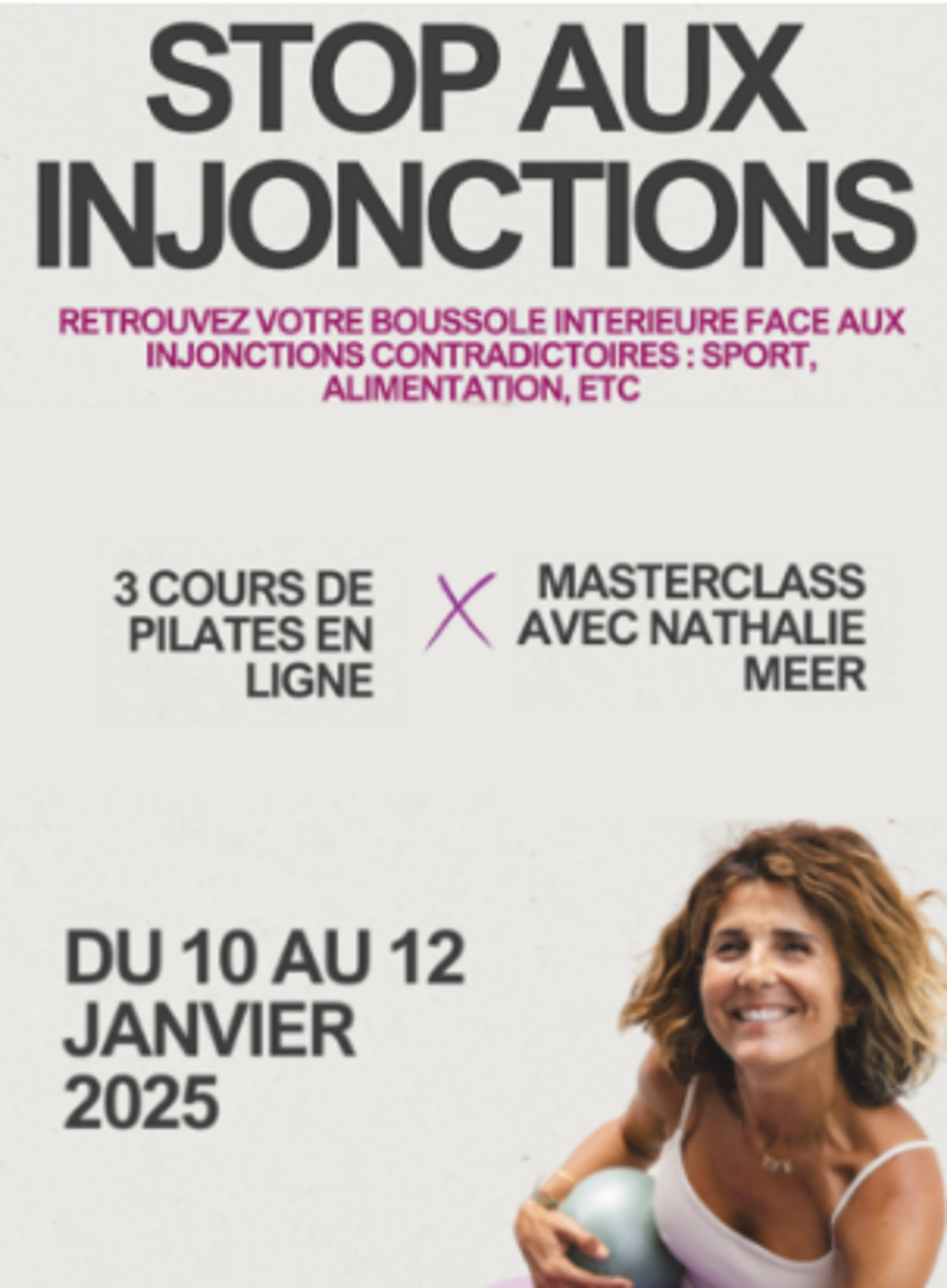 REPLAY : Programmes ESCAPADE AT HOME  - 3 Cours de Pilates avec Lugdivine MEYTRE et  1 Masterclass avec Nathalie Meer !
