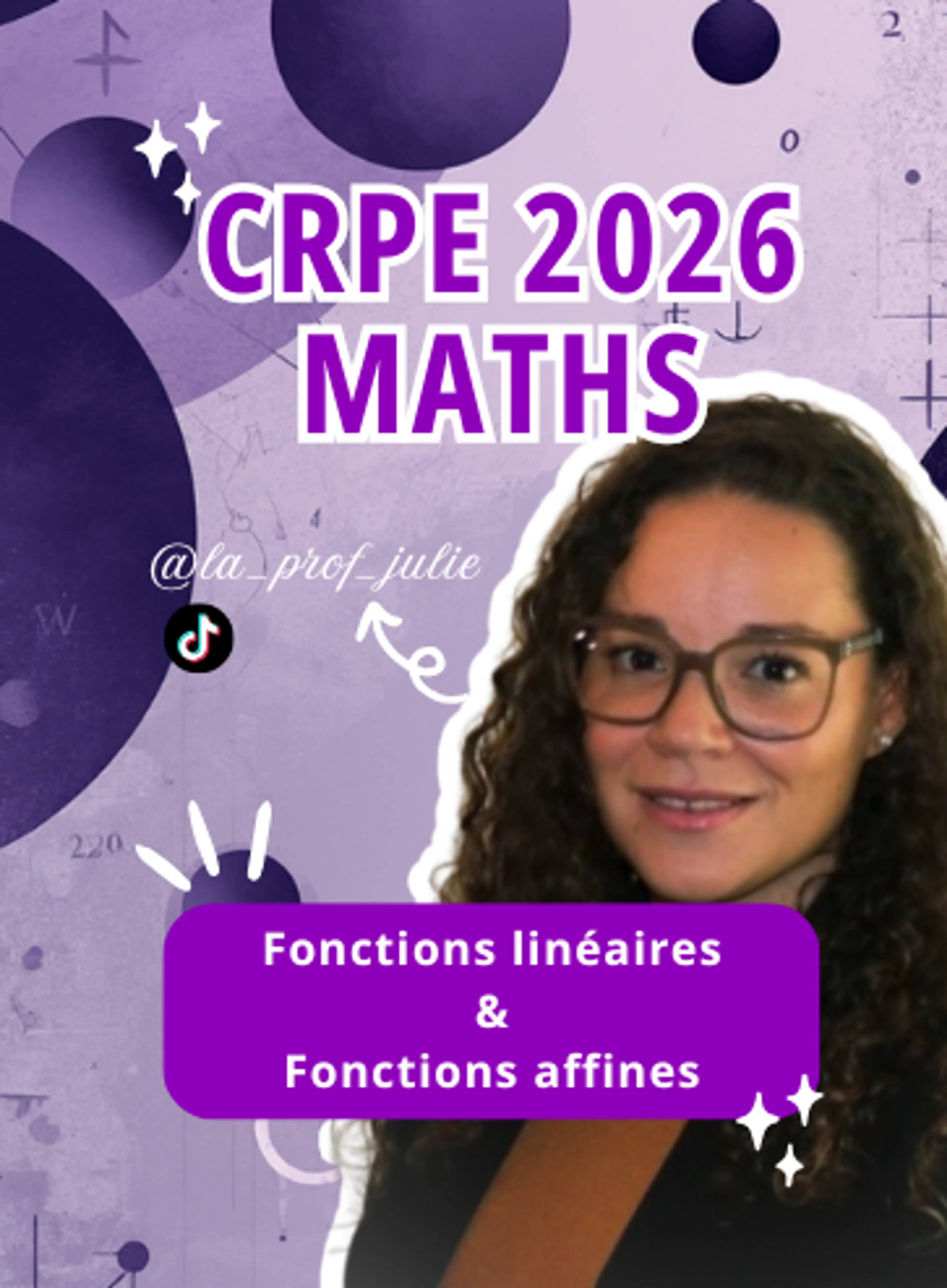 Image de présentation pour l'offre 🎯CRPE 2026 - Fonctions linéaires et affines par La Prof Julie