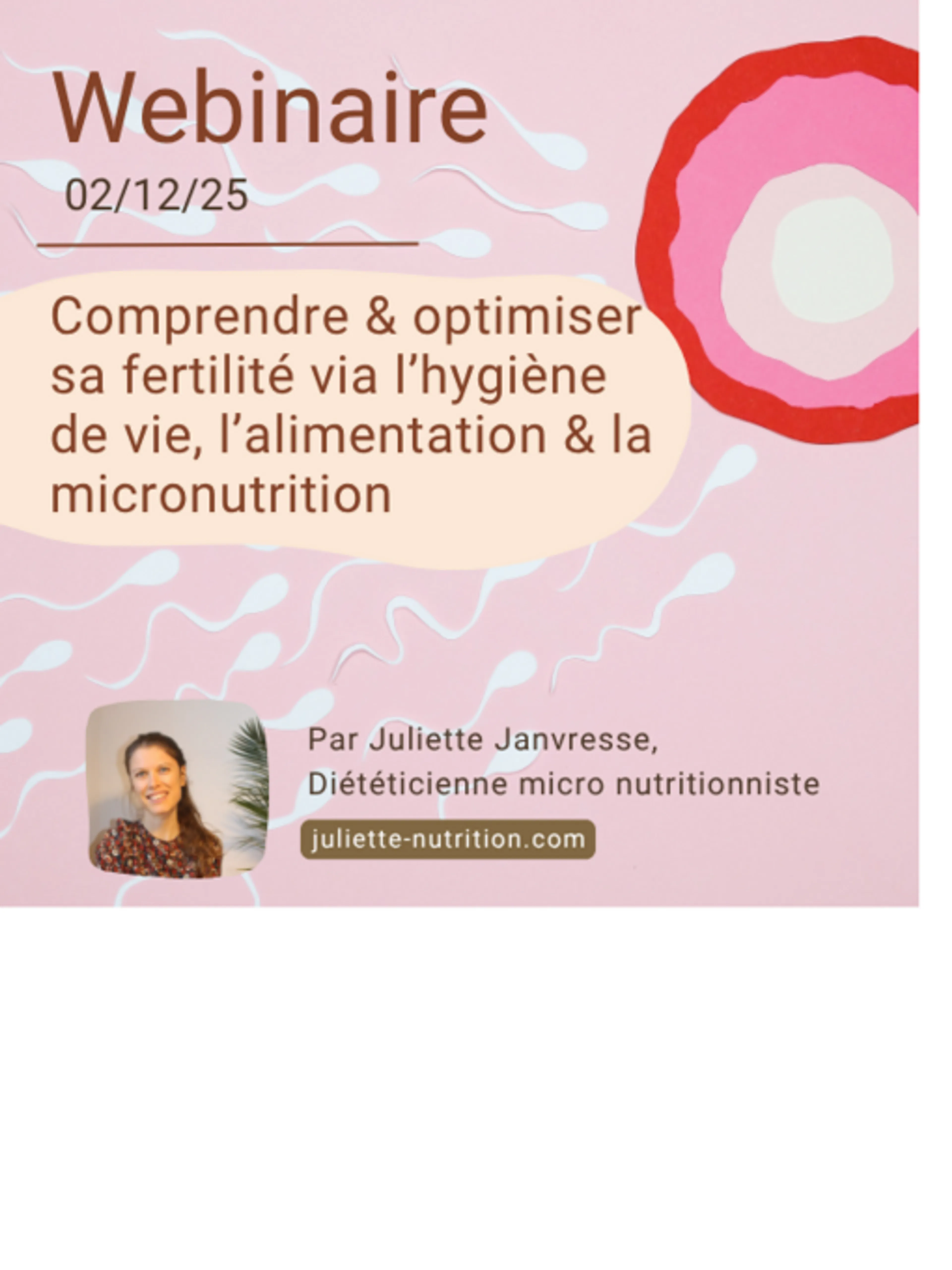 Image de présentation pour l'offre Comprendre et optimiser sa fertilité par Juliette