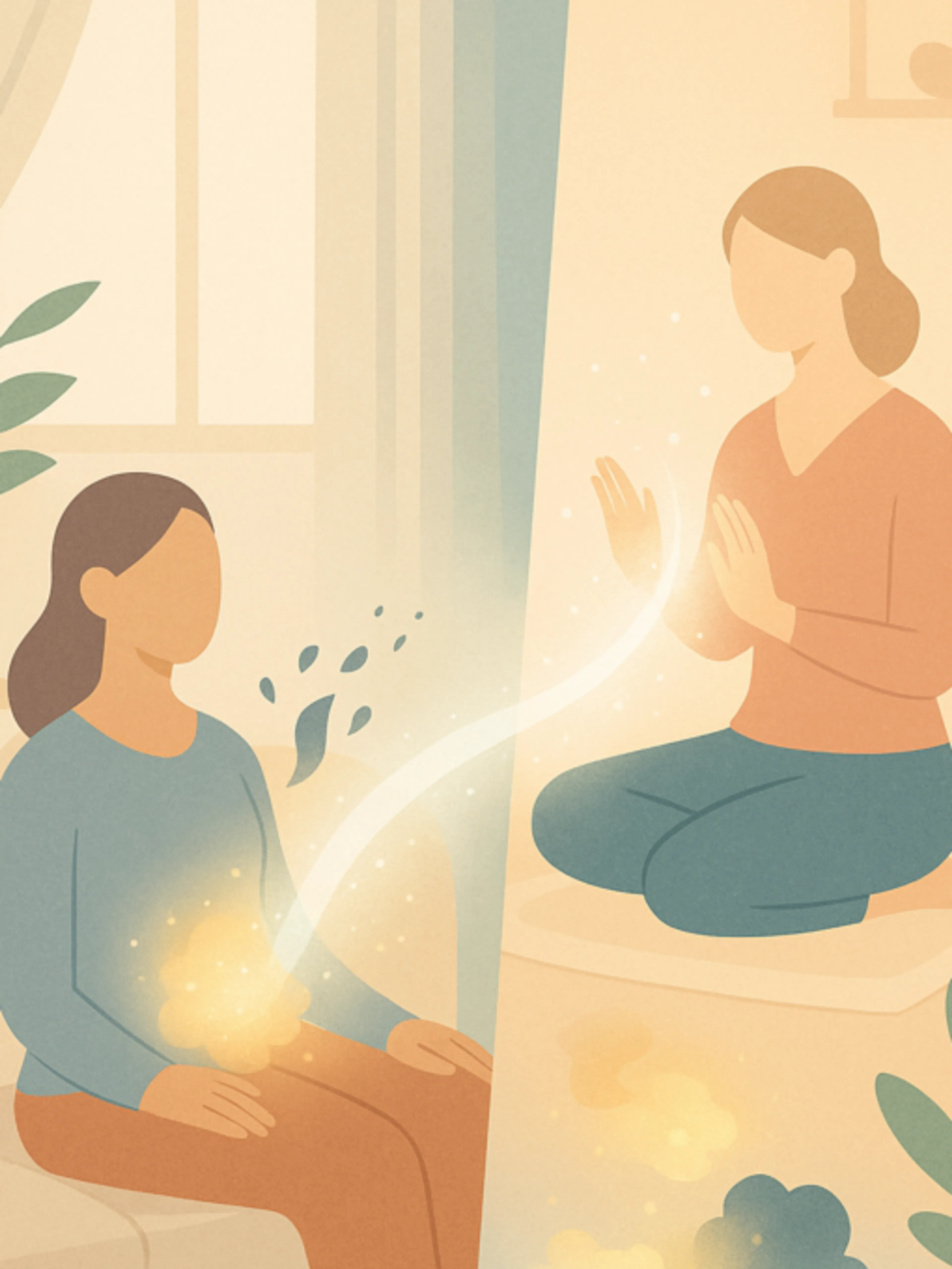 Image de présentation pour l'offre Soins énergétiques à distance pour recentrage et soulagement, expérience +20 ans par Vanessa Desmarthon